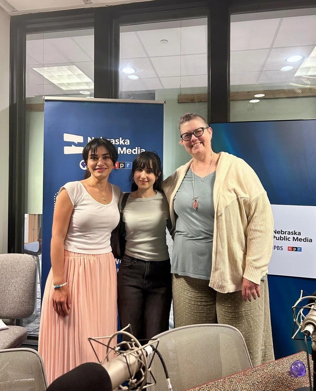 Hello, radio stars! 🤩 ECHO has been featured on Nebraska Public Media's Friday LIVE show twice in the last month - what a treat! ⁠
⁠
Visit our Media page on our website to experience...⁠
⁠
...two of our artisans, Alktra Farhan and Reem Alwan, join o