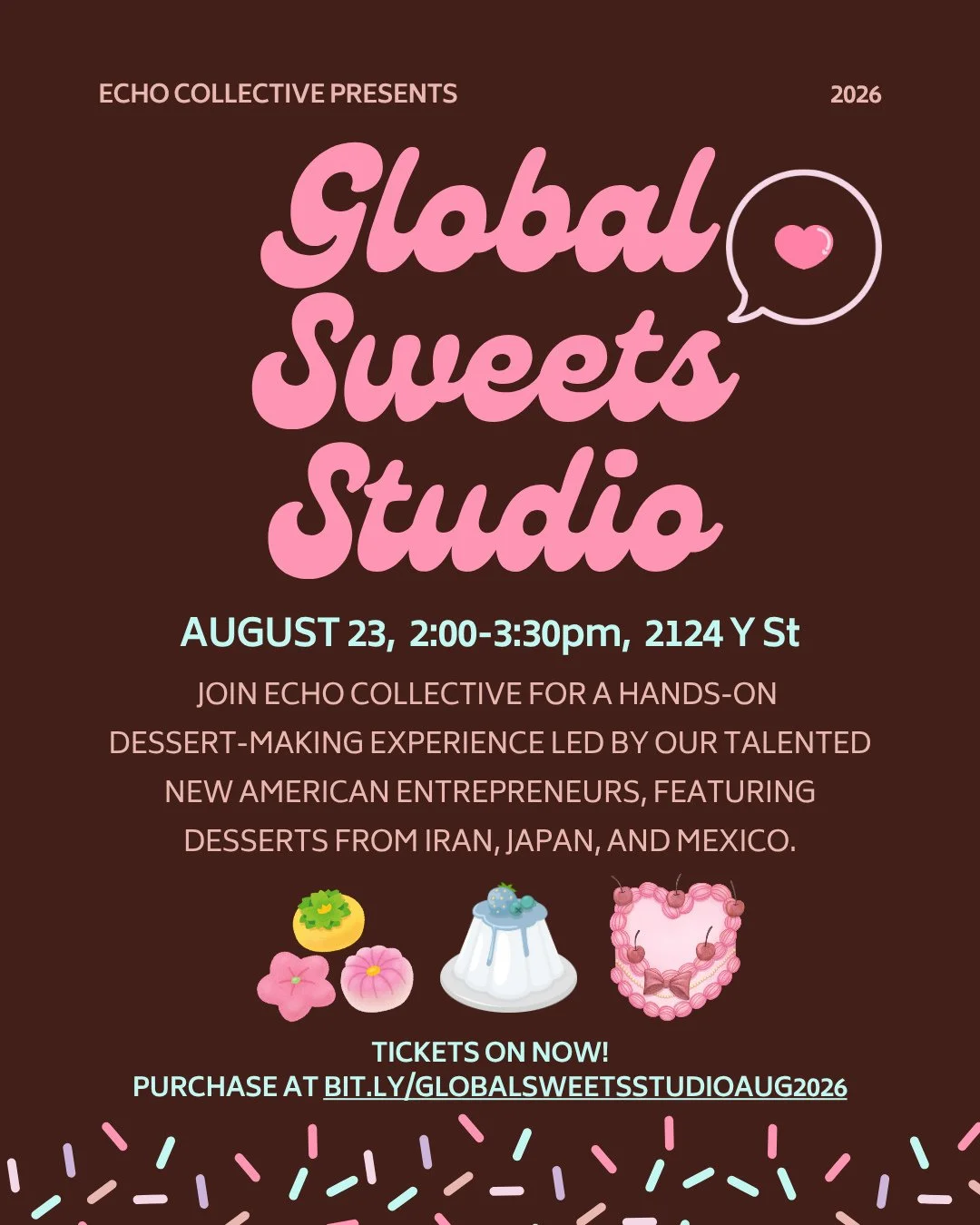 Announcing: Global Sweets Studio! Join us for a hands-on dessert-making experience led by our talented New American entrepreneurs. 😋 ⁠
⁠
Each class features a different international sweet along with the story behind it. This series celebrates the f