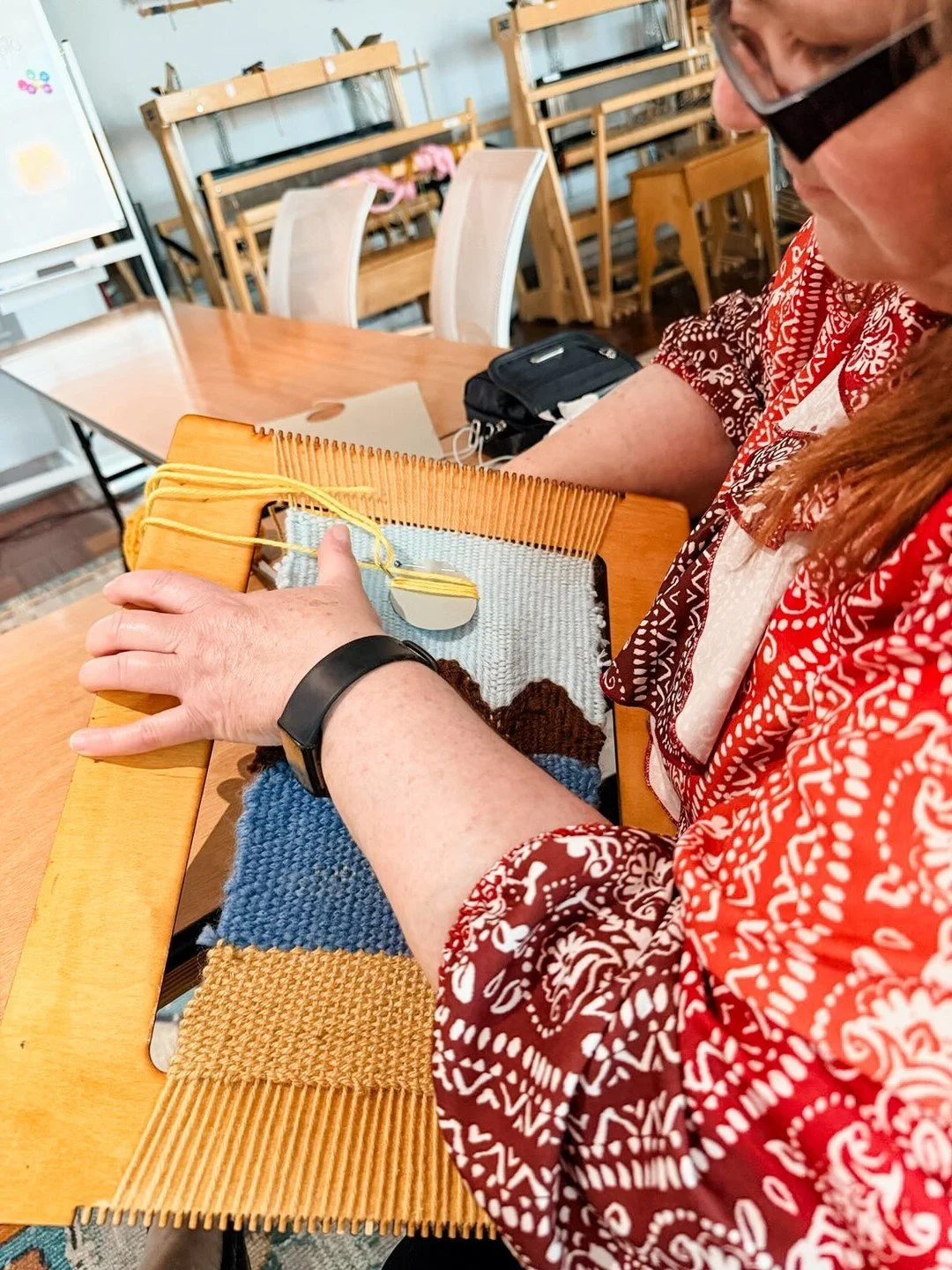 And that's a wrap on our summer weaving classes! Thank you to @wendyrweiss for her advanced instruction. All of our participants created pieces telling their story. ☀️⁠
⁠
This project was made possible by the @neartscouncil, which receives support fr