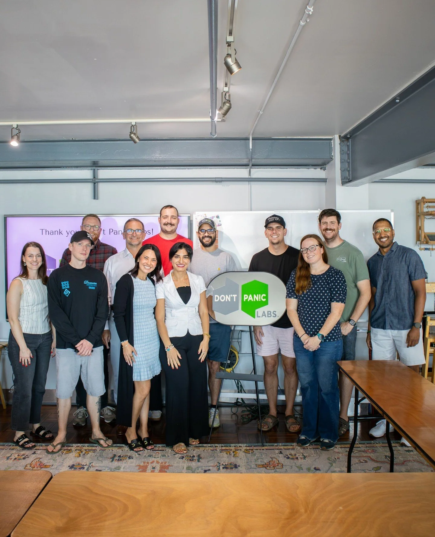 We had a blast hosting a thank-you party for @dontpaniclabs! 🎊Over the last year, they walked alongside us to help develop a digital companion for our one-of-a-kind entrepreneurship program. Now, our entrepreneurs can access updated lessons at their