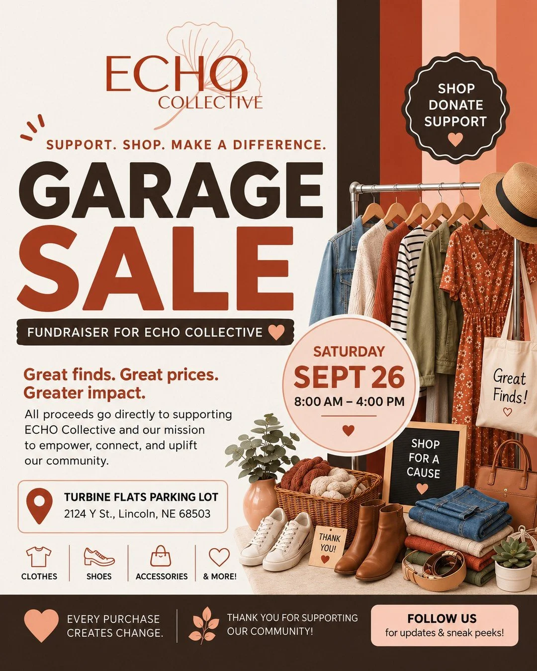 Shop local, support women, and score awesome treasures! ✨⁠
⁠
We are so excited to invite you to our Community Garage Sale next weekend, organized with love by our very own graduates, Cinthya Romana @sanacion_del_alma402 and Jahena Cervantes @cervante