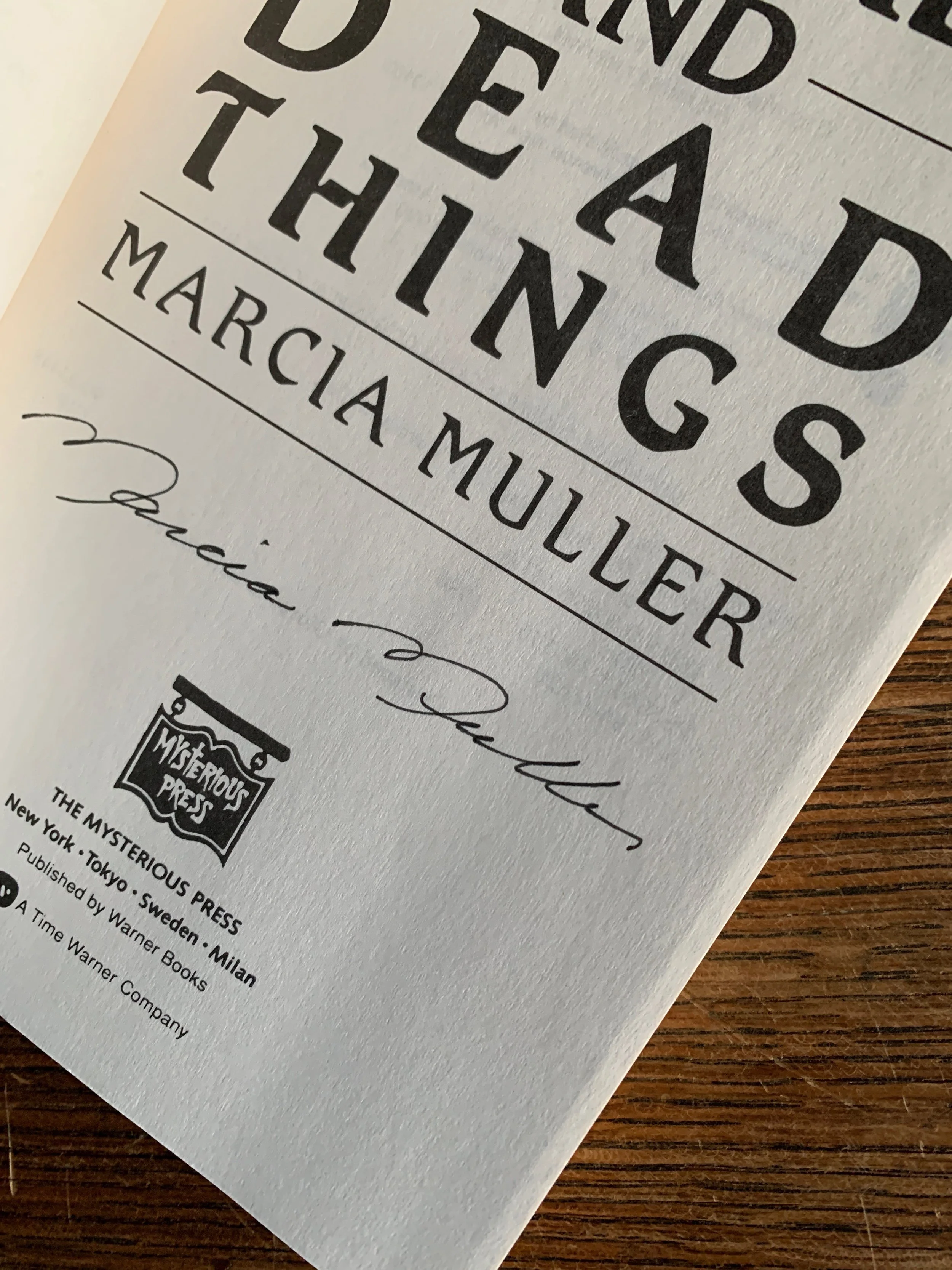 Rare Signed "Trophies and Dead Things" by Marcia Muller Uncorrected Page Proofs paperback