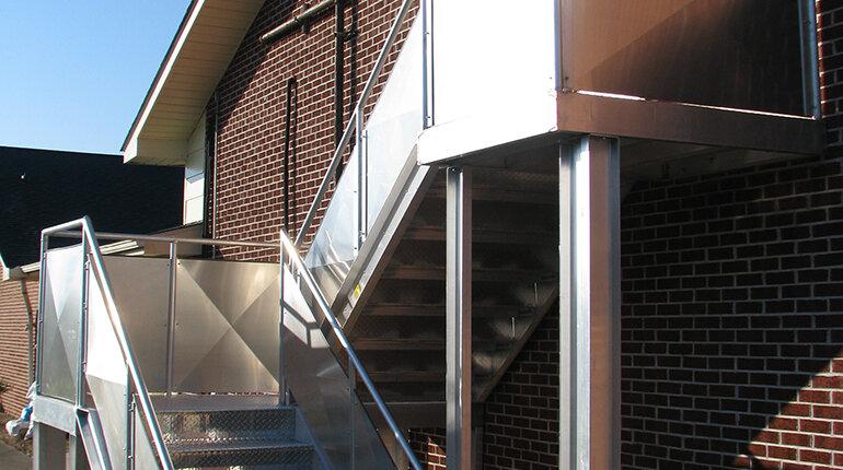 Fixed Aluminum Industrial Stairways