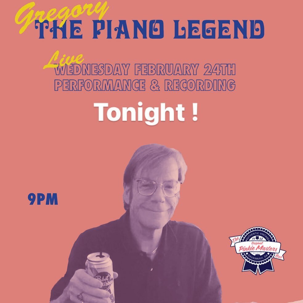 Gregory the Piano Legend Live Tonight 9:00! #walkingonrainbows. #thelegend