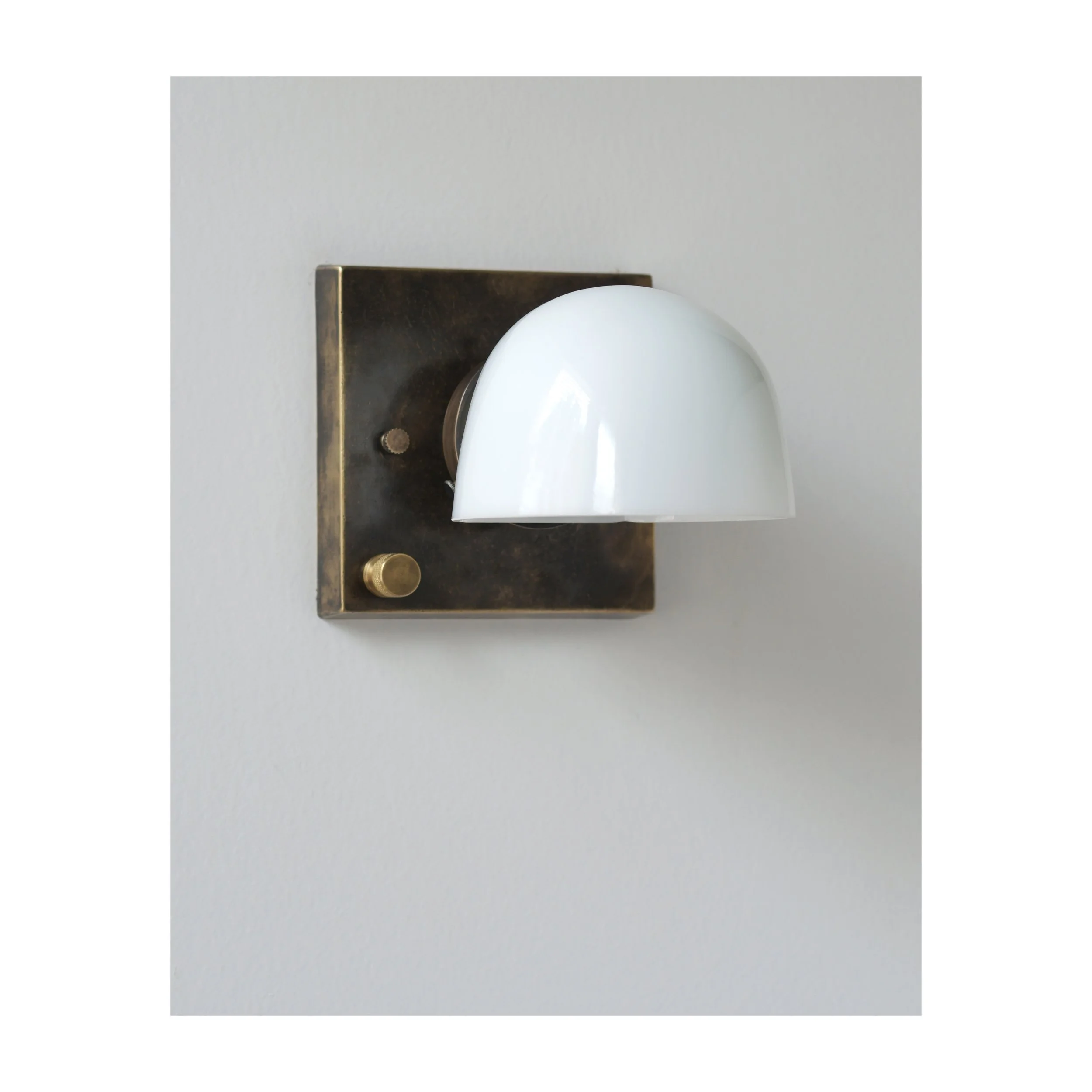 Oxidized Cast Brass - Square Sconce.