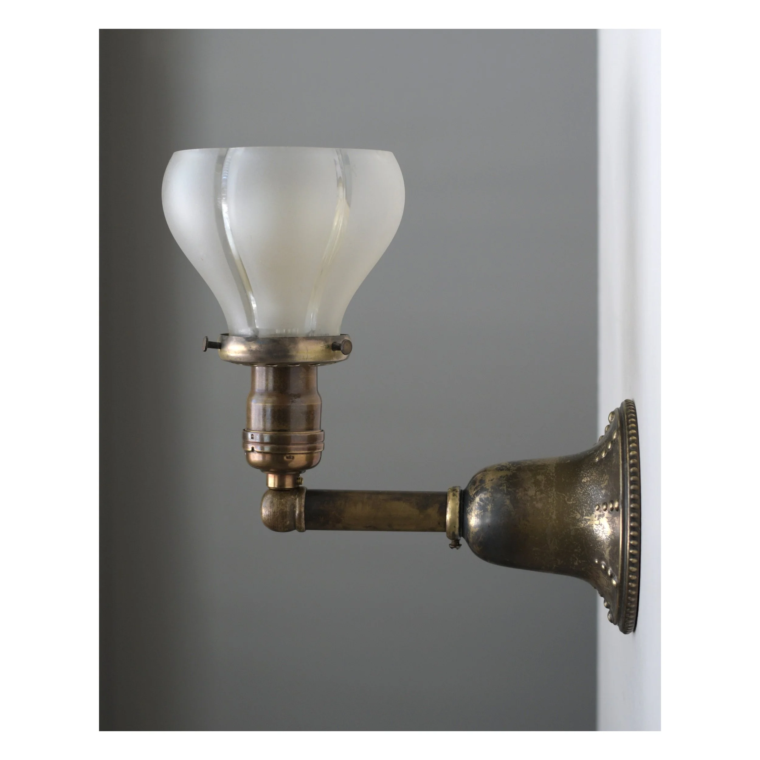 Antique c.1920s Brass Sconce
