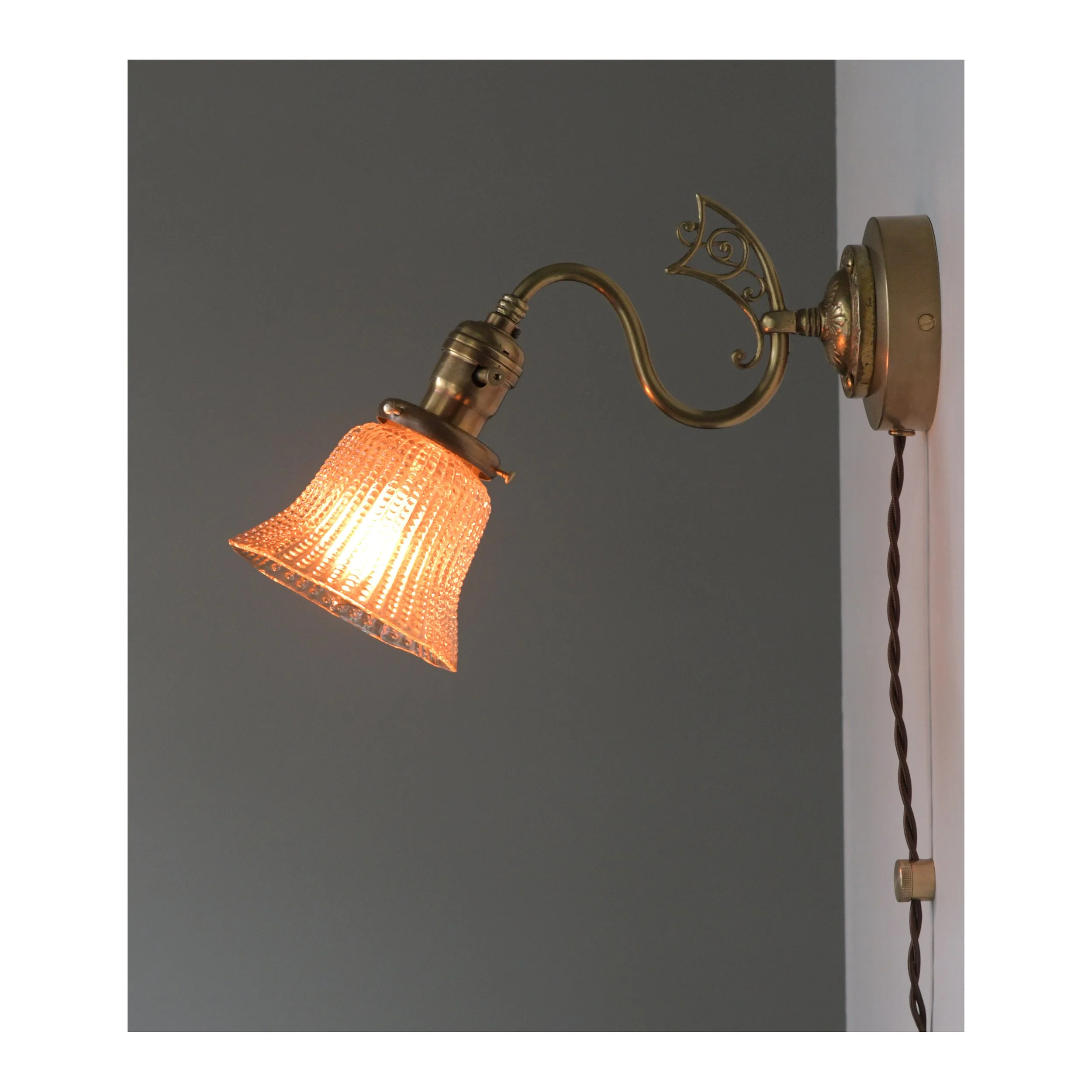 Antique - Brass Plug-in Sconce. 1920s