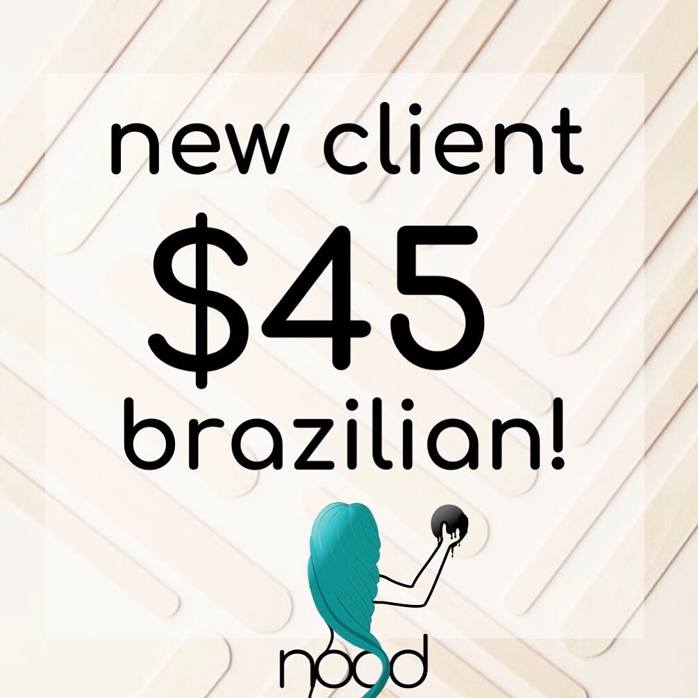 comeeee and find your new favorite spot &amp; esthetician! 😍 
.
at nood we keep our wax temps low and your skin protected. we are fast, but thorough and will probably either become your new bff and or mini therapist once a month!😜 (current clients 