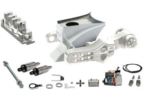SWINGARM SINGLE-SIDED, GAS TANK, AIR RIDE SHOCKS COMPLETE KIT FOR 2007-UP VRSC MODELS – POLISHED