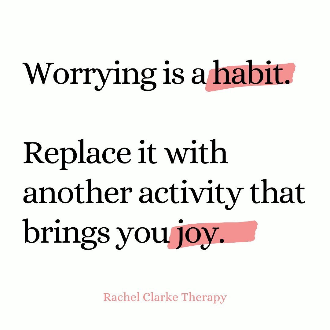 Worrying is a habit. One that is learned and so can be unlearned.⁠⁠
⁠⁠
Thinking (worrying, ruminating, catastrophising) is a behaviour. Just like anything that is repeated over time, that gives us a reward, it can become a habit. ⁠⁠
⁠⁠
When you are a