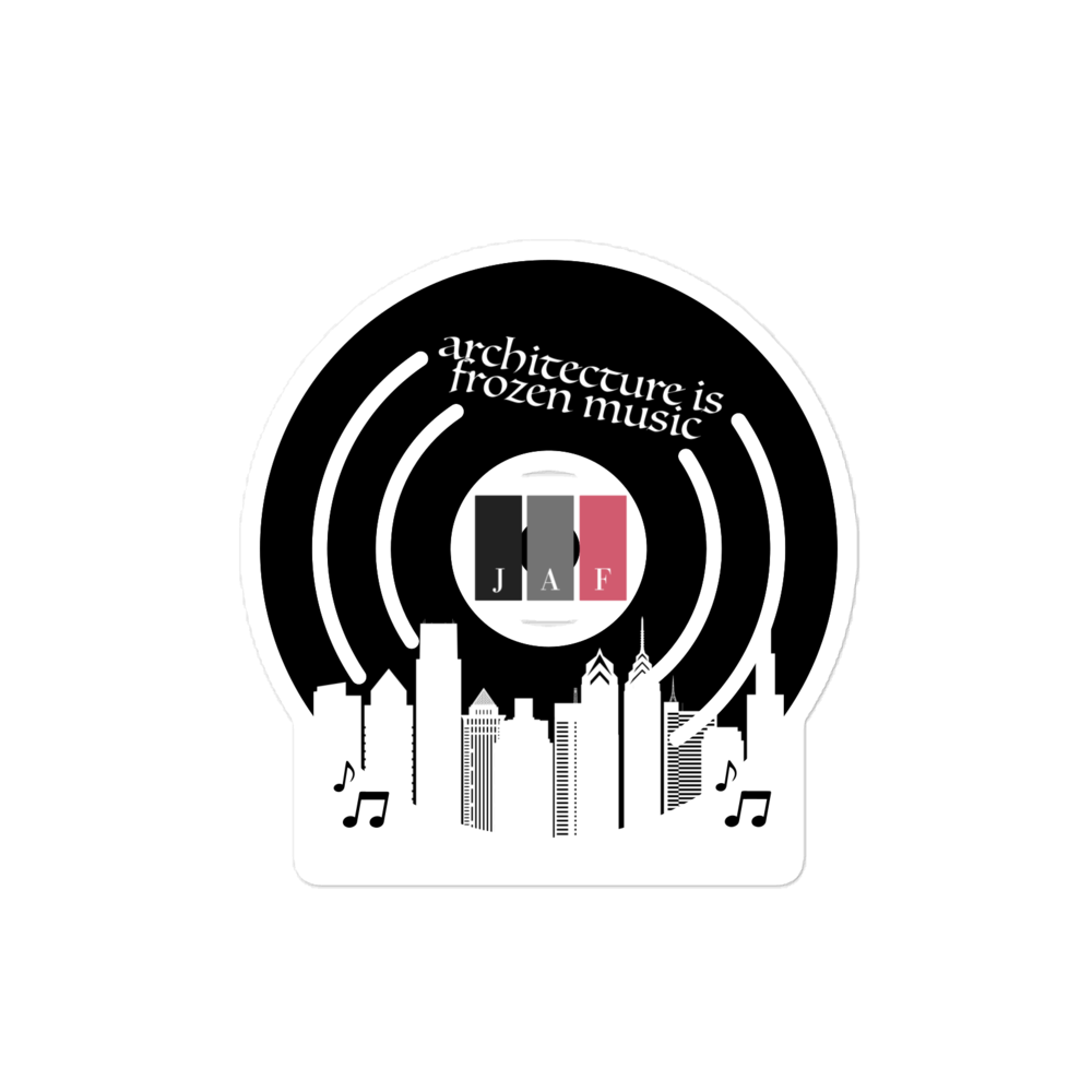 Architecture is Frozen Music Sticker