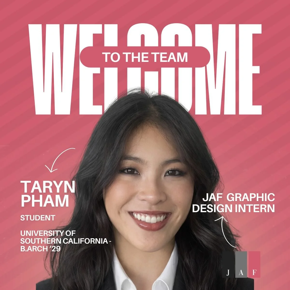 Join us in welcoming Taryn, Cassius and Ashley to JAF!