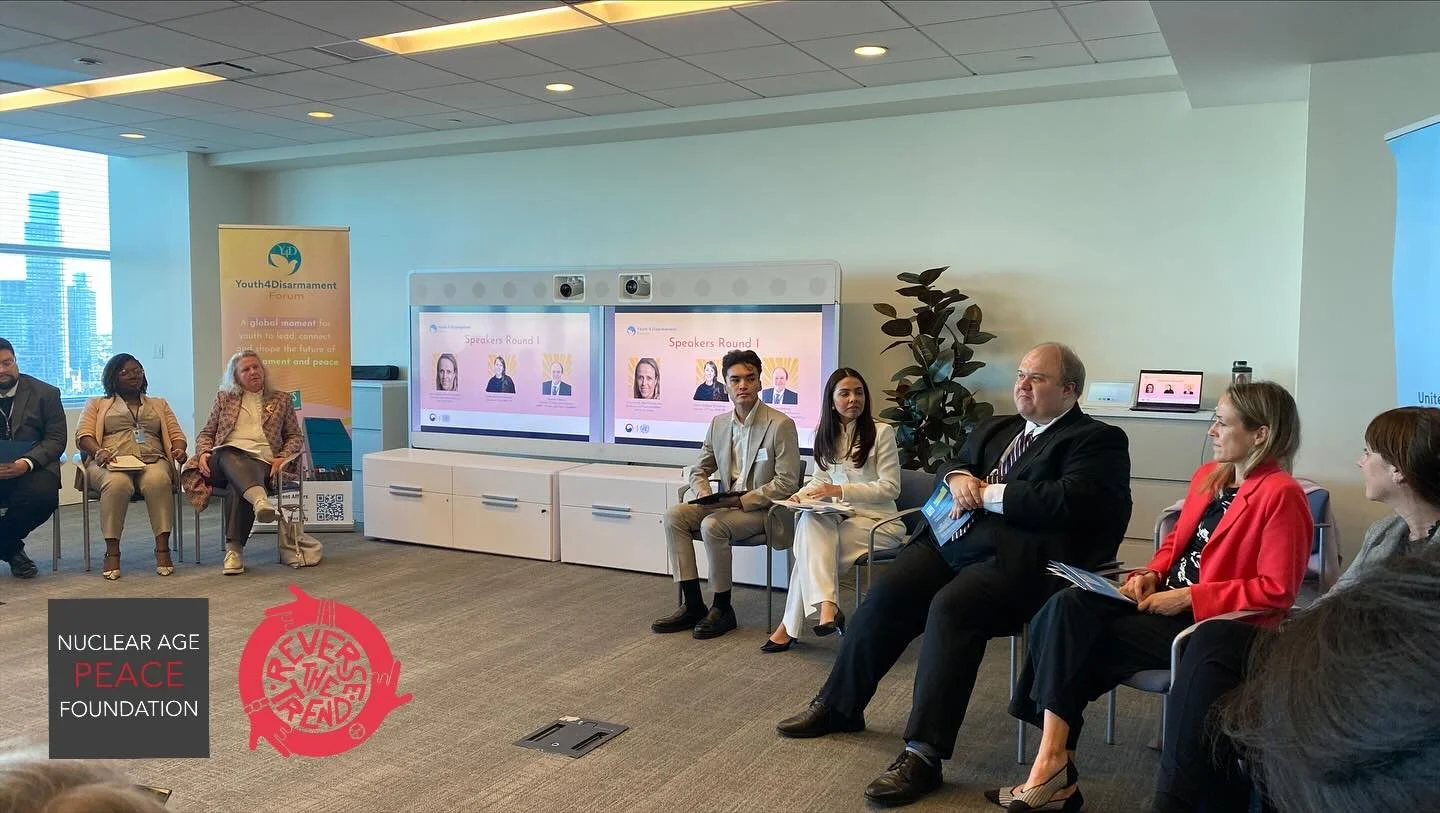 Director of Policy and Advocacy at the Nuclear Age Peace Foundation and Project Coordinator for Reverse The Trend, Christian Ciobanu provided members of the @youth4disarmament forum sage advice on ways to build professional relationships.

#NuclearBa