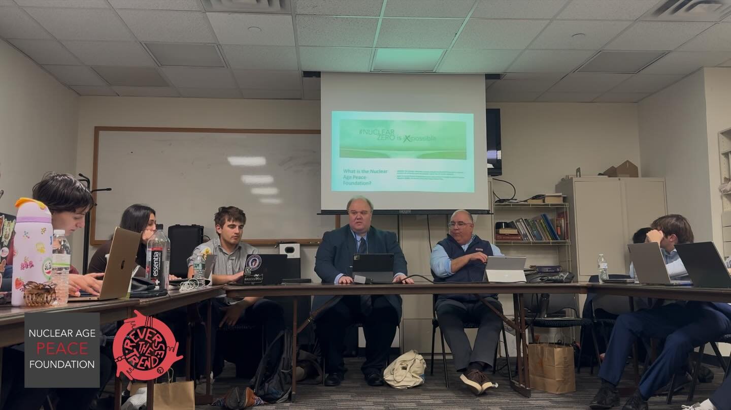 @napfofficial Director of Policy and Advocacy and RTT&rsquo;s Project Coordinator Christian Ciobanu sat down with students from @drewuniversity. He briefed them on the latest developments in #UNGA80 First Commitee, NAPF&rsquo;s work on advancing nucl