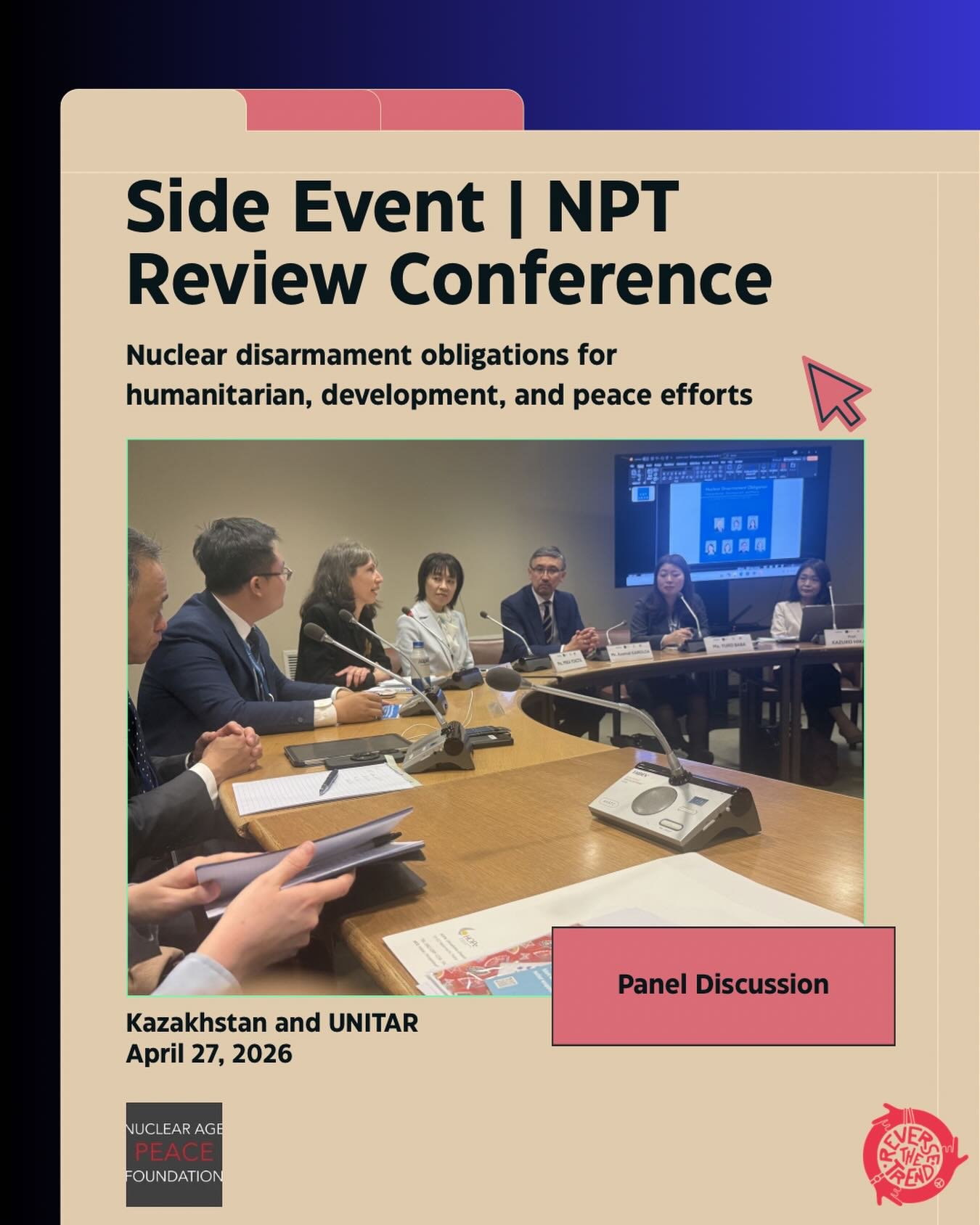 @napfofficial and @reversett_ interns attended the NPT side event on &ldquo;Nuclear Disarmament Obligations,&rdquo; brought by Kazakhstan and UNITAR, featuring Ivana Nikolic Hughes, highlighting the ongoing humanitarian and environmental impacts of n