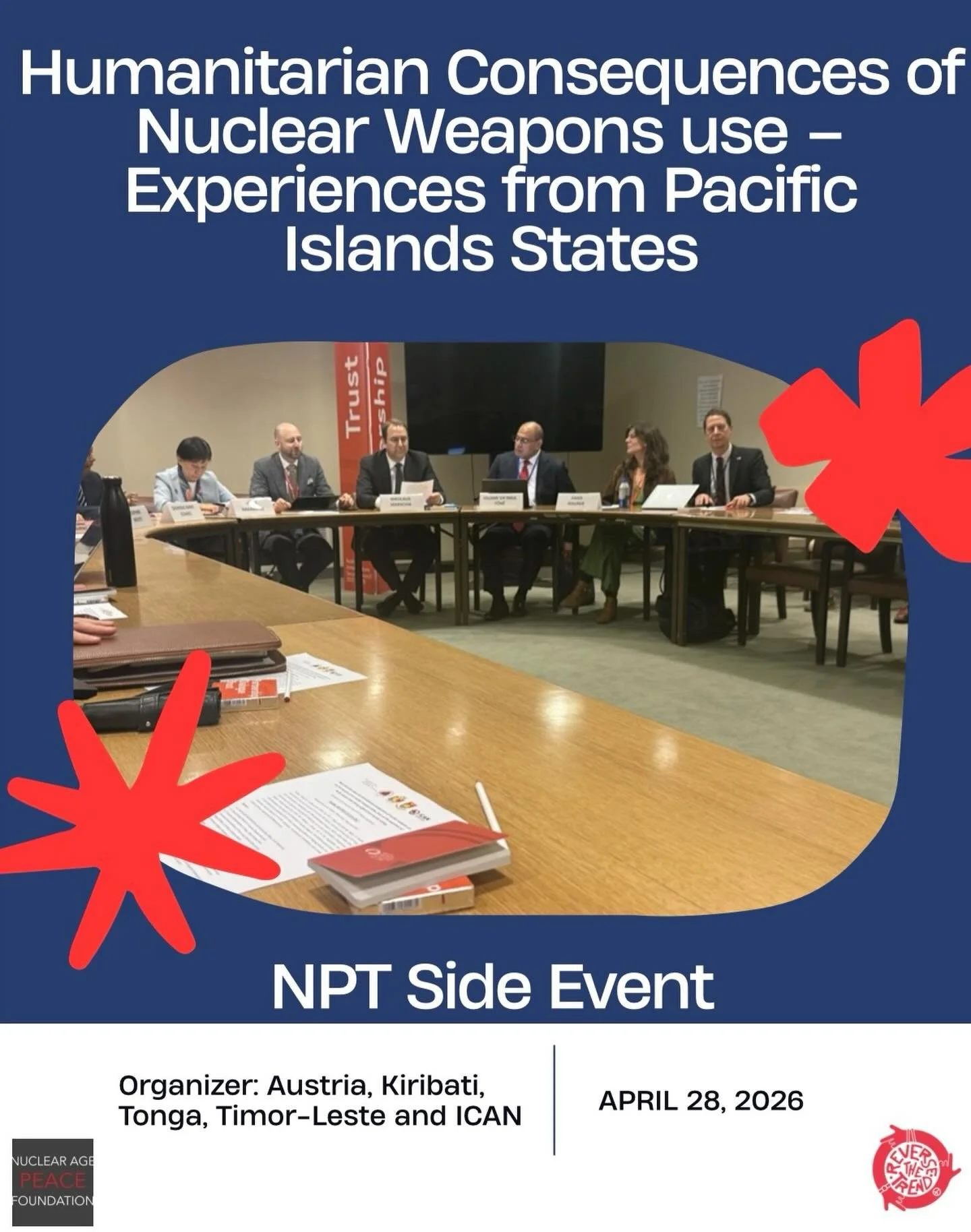 Today, @napfofficial and @reversett_ interns attended Austria&rsquo;s NPT side event, where speakers emphasized the lasting humanitarian, environmental, and intergenerational impacts of nuclear testing and the urgent need for victim assistance, remed