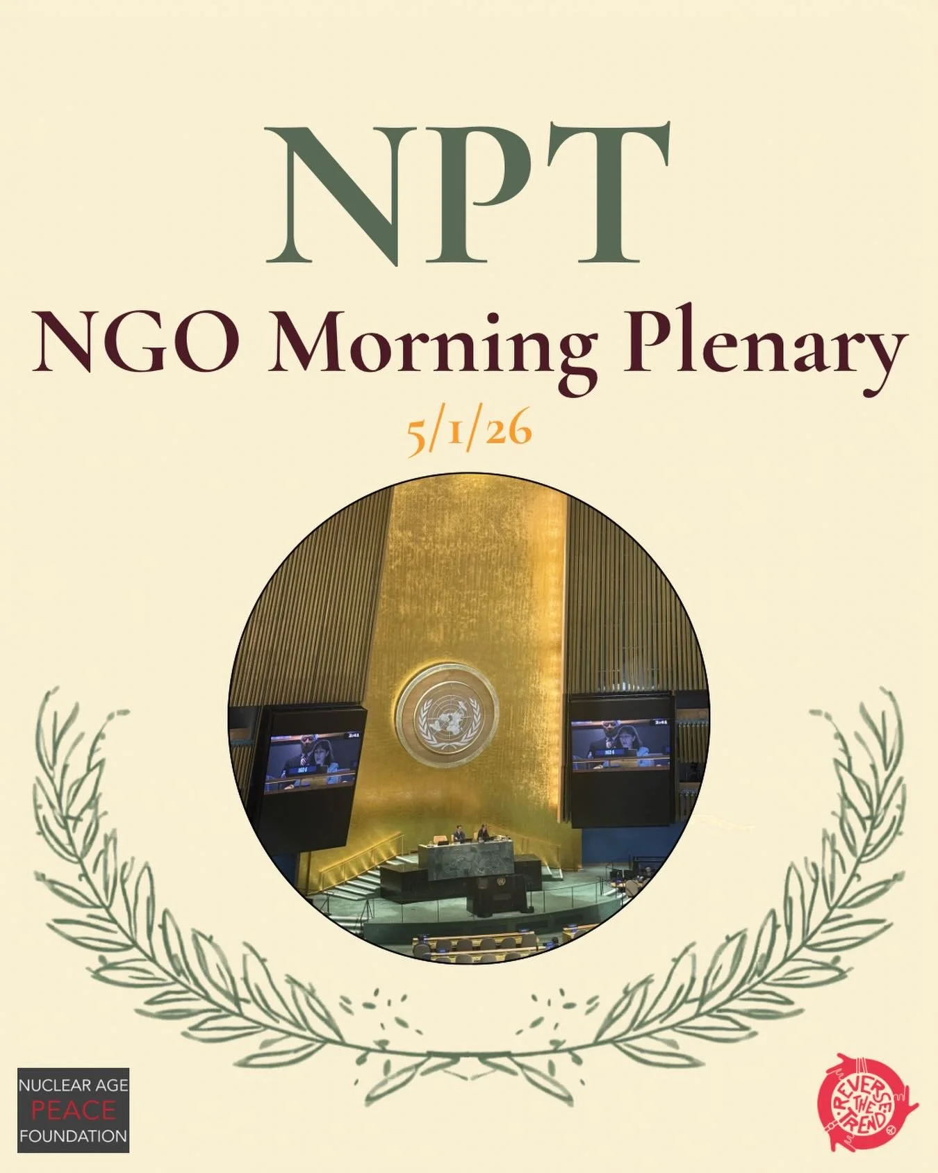 @napfofficial and @reversett_ interns attended the May 1st NGO Morning Plenary, where civil society and affected communities underscored the ongoing humanitarian consequences of nuclear weapons and called for urgent action under Article VI toward dis