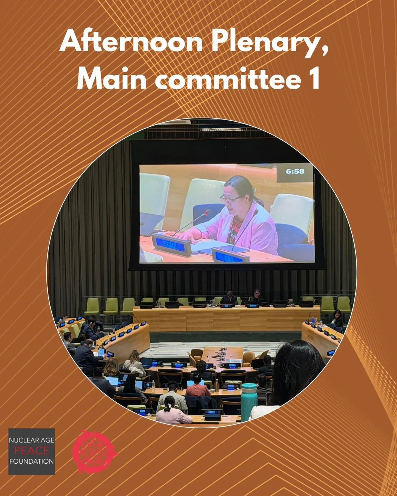 Today at Main Committee 1, states gave their remarks on the zero draft of what could be the NPT outcome document. 

Pictured is Kiribati&rsquo;s UN mission Charg&eacute; d&rsquo;affaires, Josephine Moote, giving her remarks on behalf of her country a