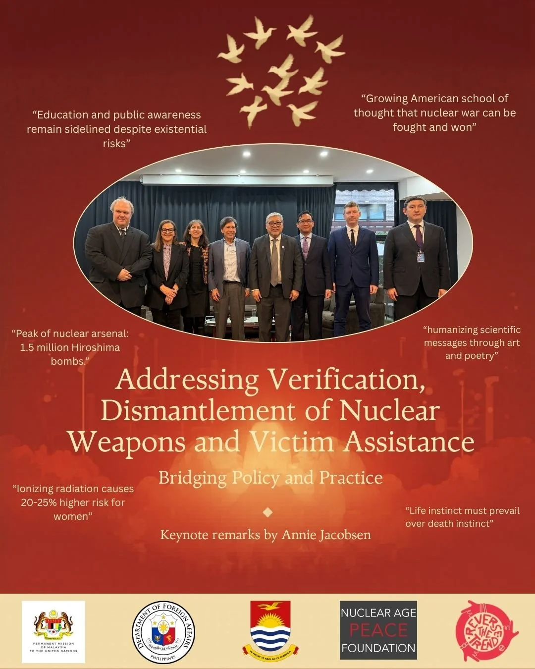 Last Friday, @napfofficial and its youth initiative, @reversett_ co-hosted a timely side event on addressing verification, dismantlement of nuclear weapons and victim assistance: bridging policy and practice with the governments of the Philippines, M