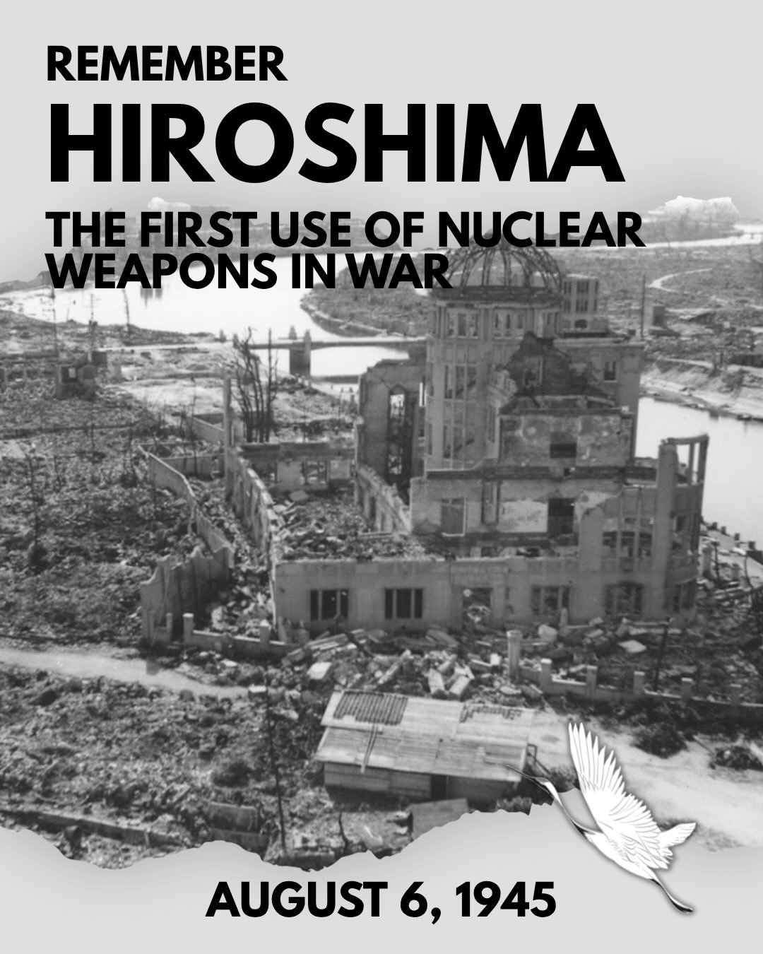 Today is the 81st anniversary of the atomic bombing of Hiroshima. Let us reflect upon the vow from the hibakusha. Nuclear weapons must never be used again and must be completely eliminated.
