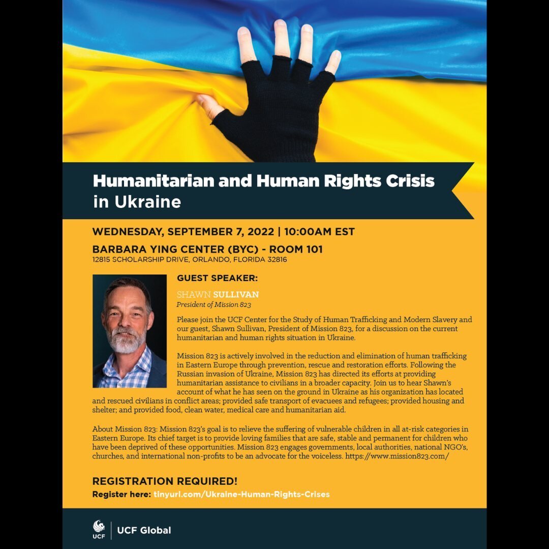 WED - SEPT 7th - 10 AM EST

Registration Required: 
tinyurl.com/Ukraine-Human-Rights-Crisis