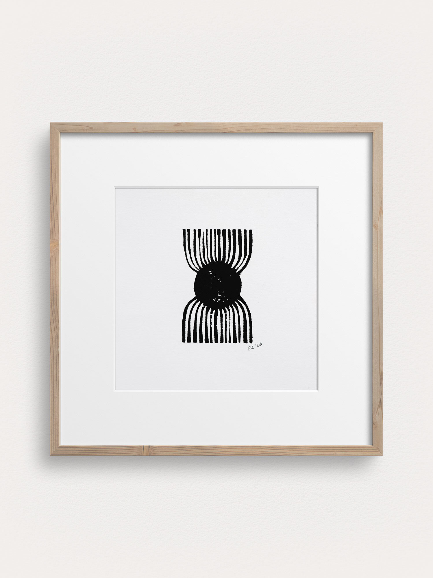 Modern Abstract Geometric Framed Art Print