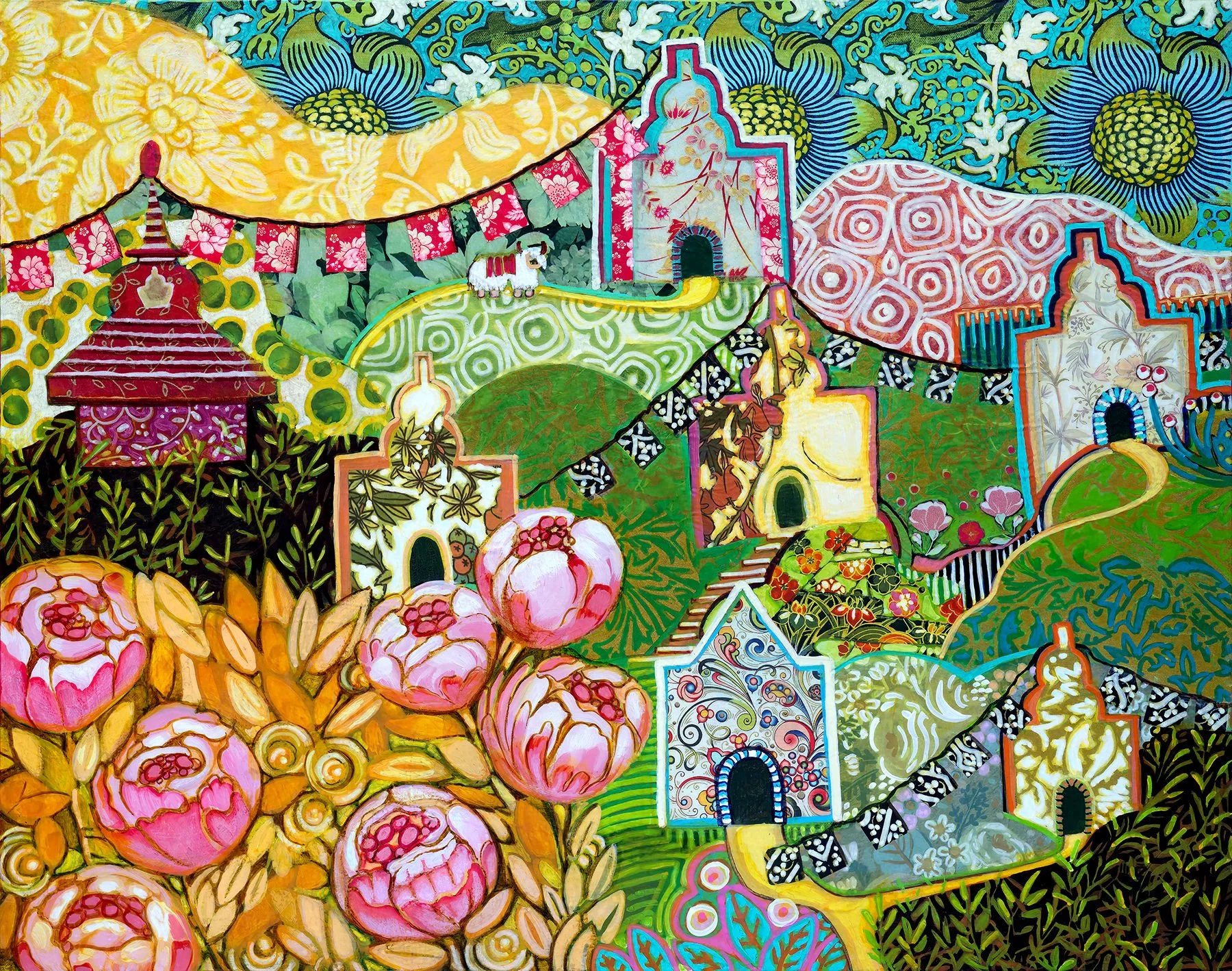 Stupas in the Himalayan Mountains