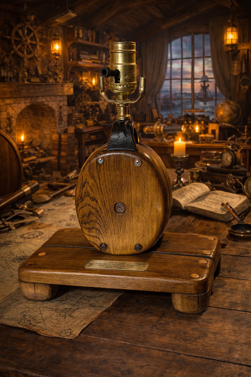 Large Single Pully Lamp