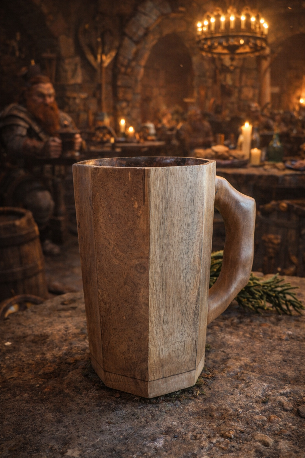 Live Oak Burl Wood Tankard
