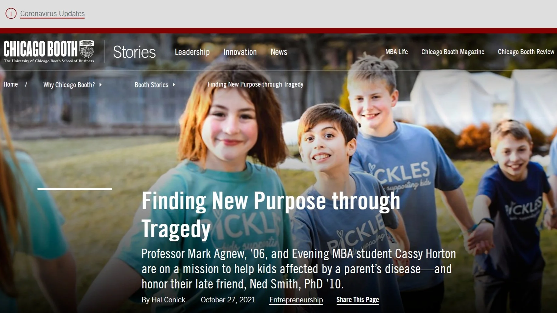 Media: The University of Chicago Booth Features Pickles Group