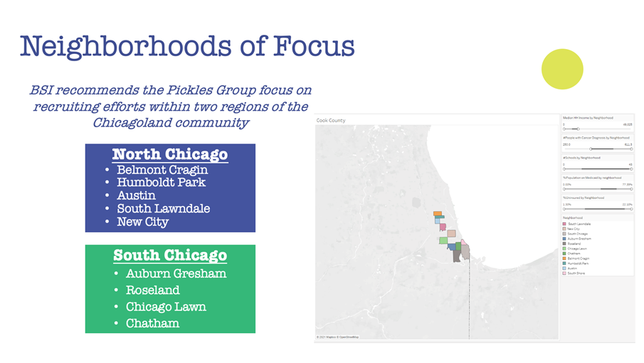 Booth Students Partner with Pickles Group to Map Chicagoland Family Cancer Prevalence 