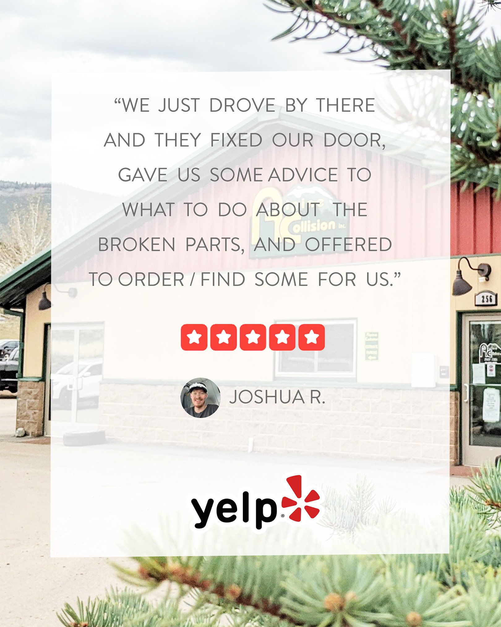 Thanks for the Yelp review, Joshua!