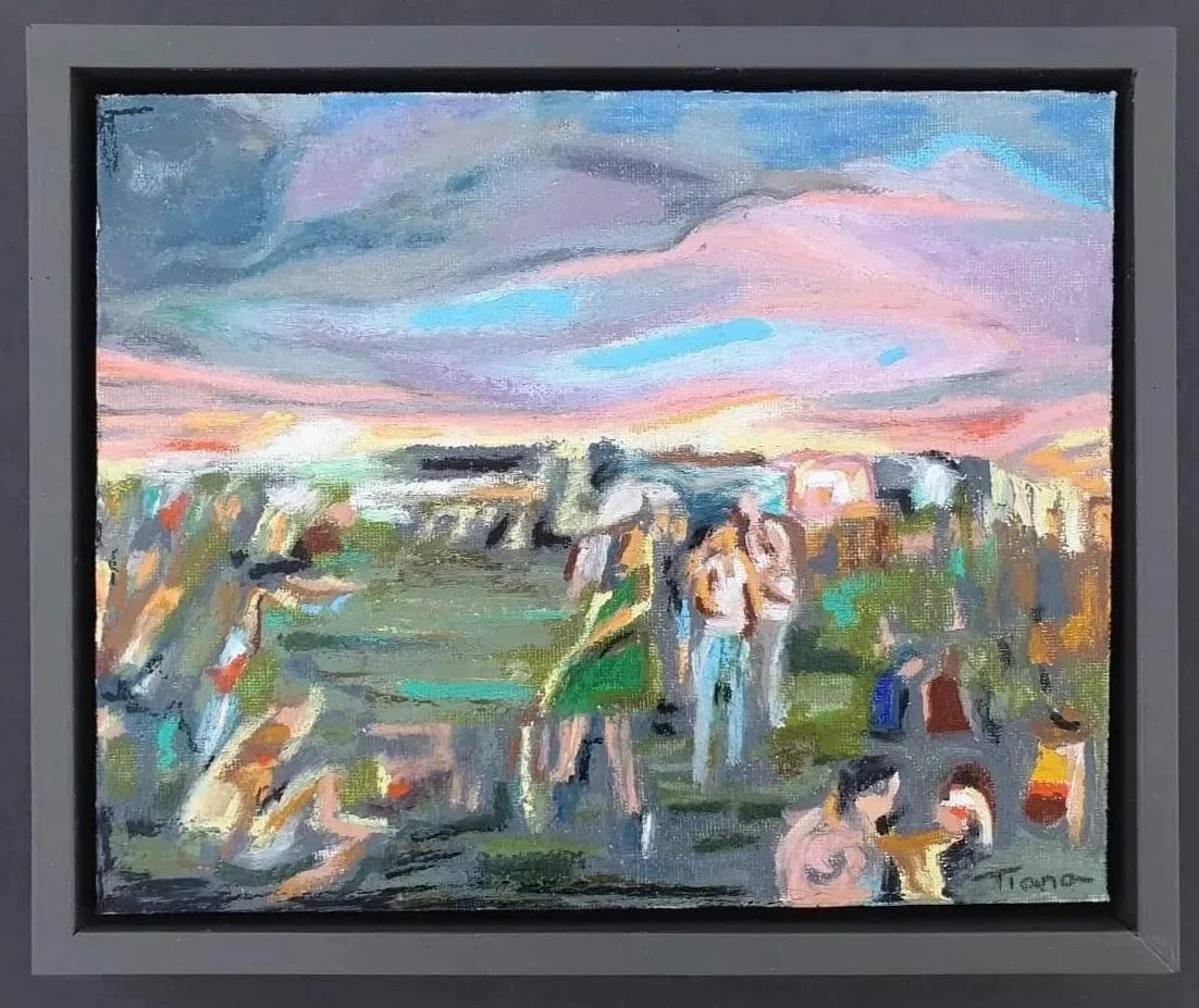 Young Night, Framed Oil Pastel on Canvas, 2022. Highly Commended WRAG 2022