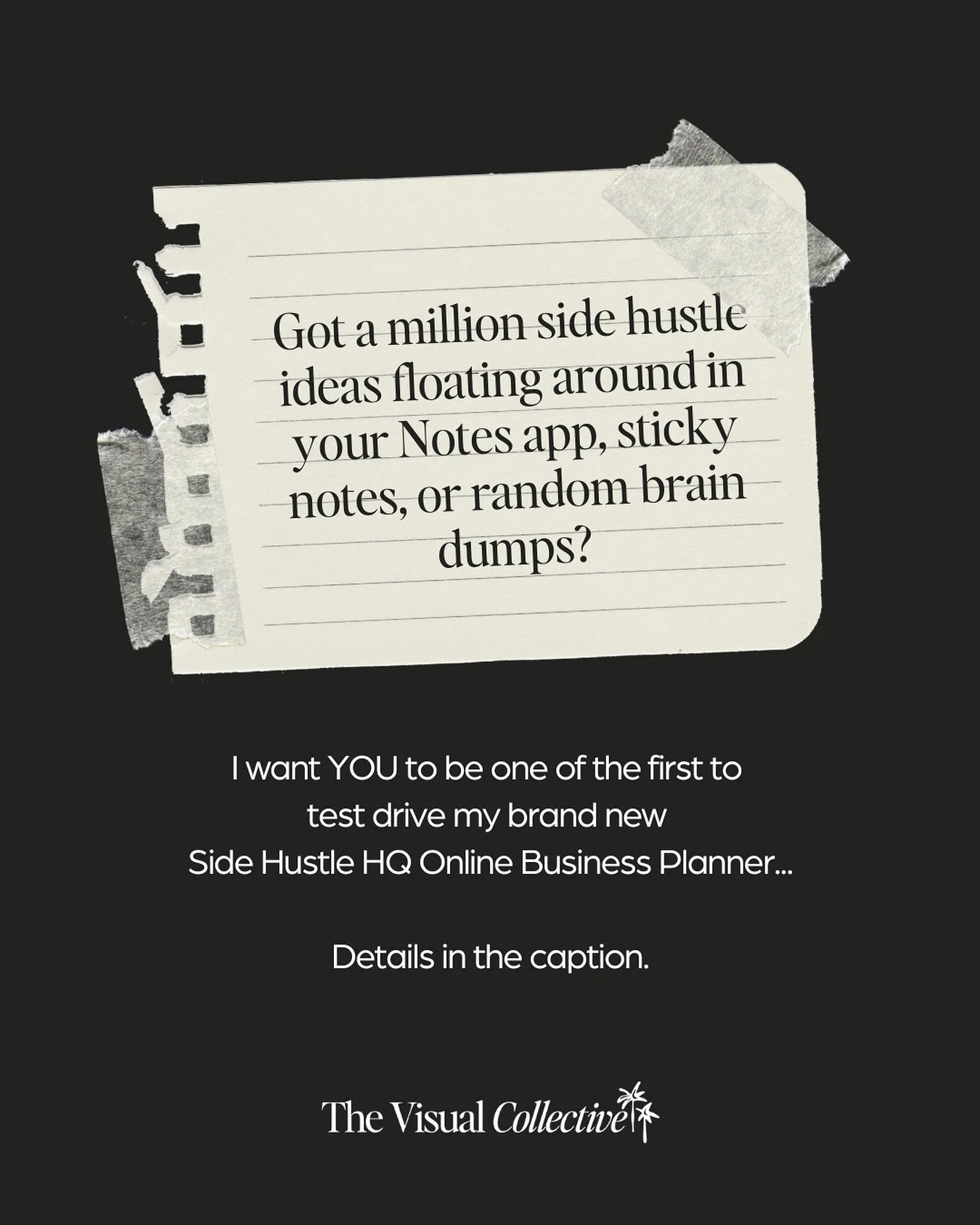 Got a million business ideas floating around in your Notes app, sticky notes, or random brain dumps? 🤯

I&rsquo;ve created something brand new to help you turn that chaos into clarity and I want YOU to be one of the first to test it.

✨ Introducing 