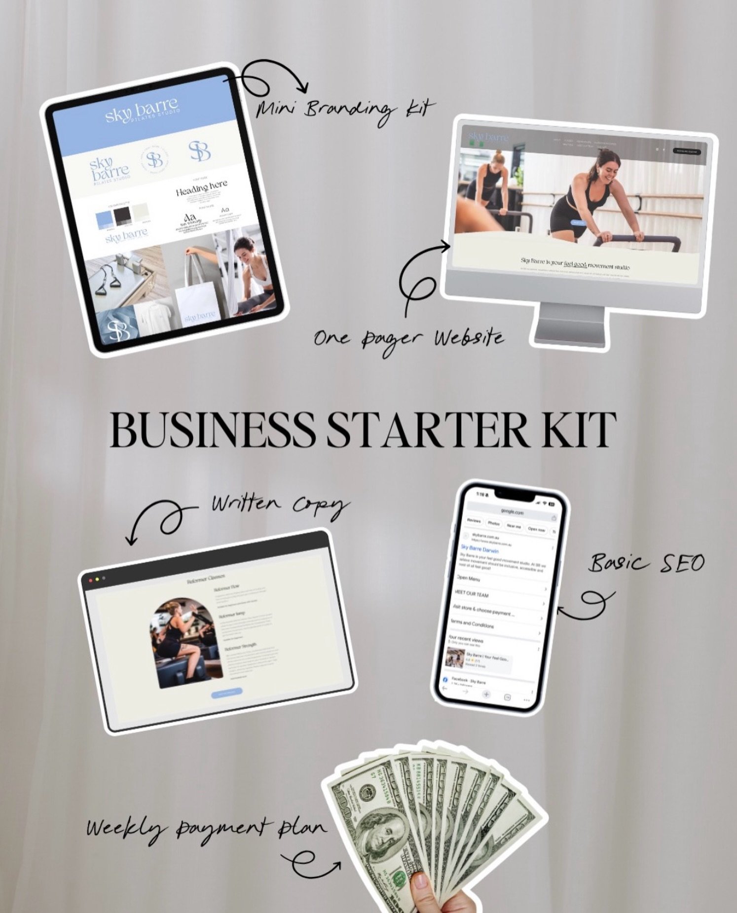 Starting a business and feeling overwhelmed 😬😬

You know you need a professional brand and website, but the time, cost, and endless decisions are holding you back. That&rsquo;s where our Business Starter Kit comes in!

What&rsquo;s included?
👉🏻Mi