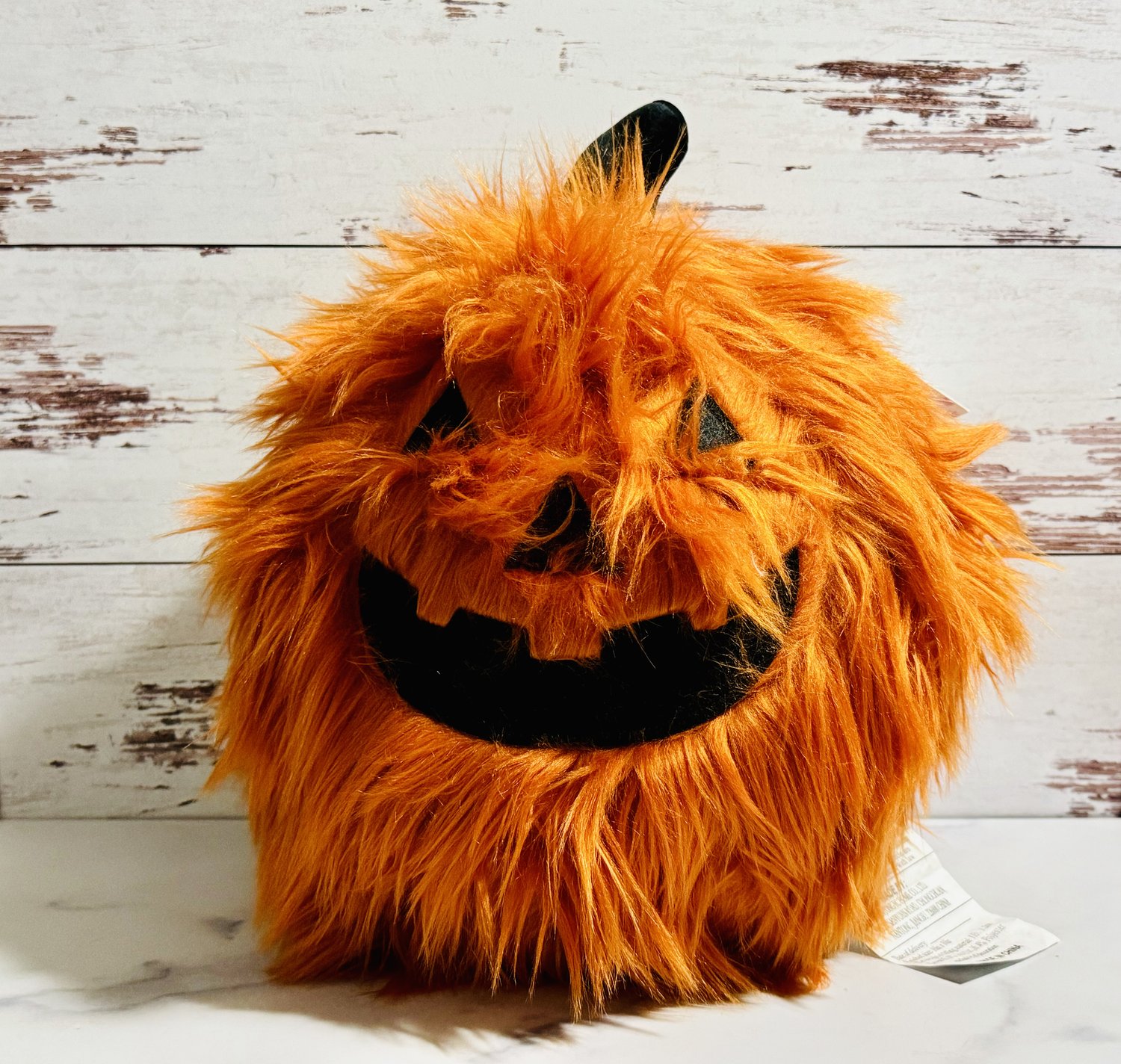 Orange furry pillow online