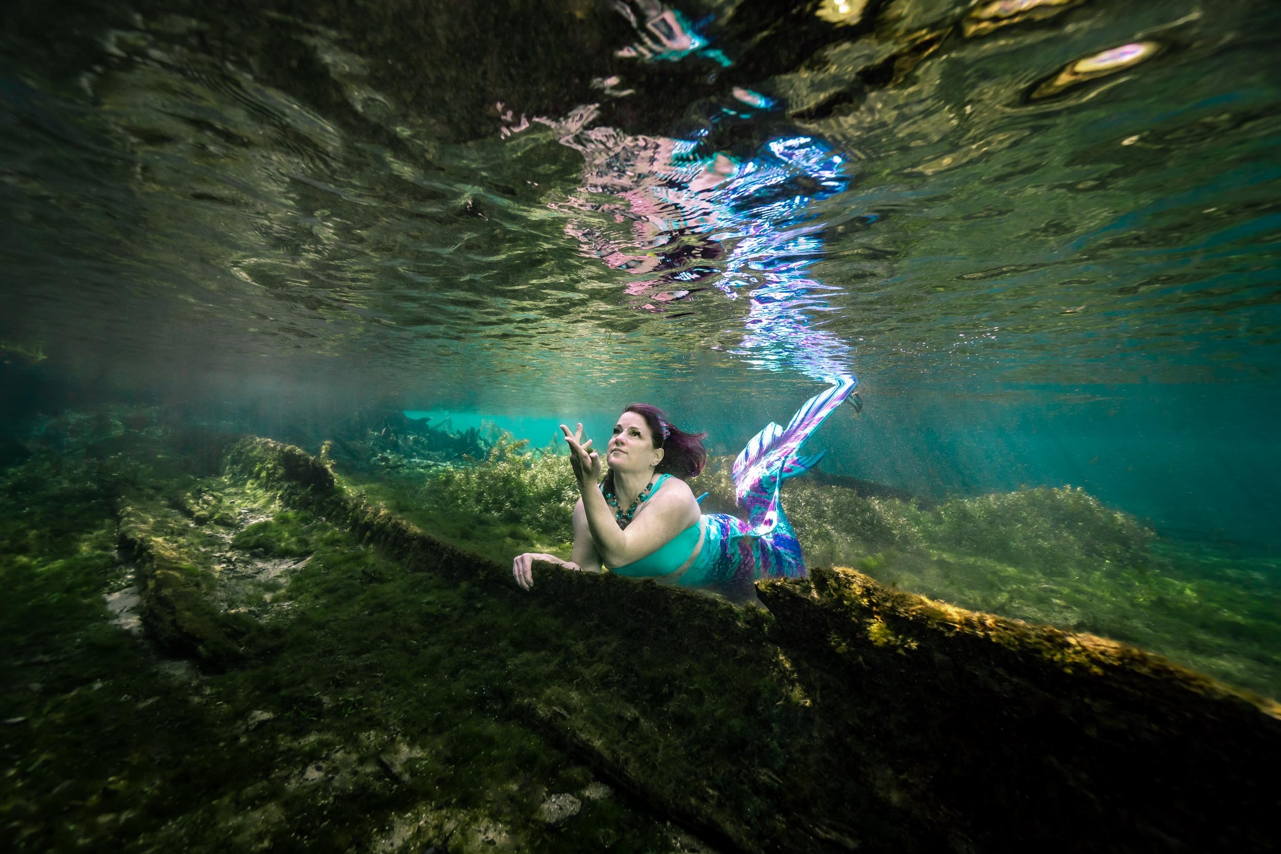 Beautiful mermaid Eryn underwater