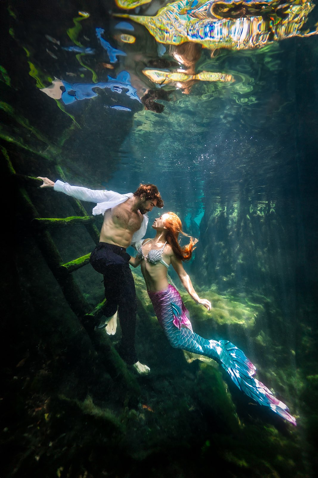 Couples Underwater portraits in Playa del Carmen