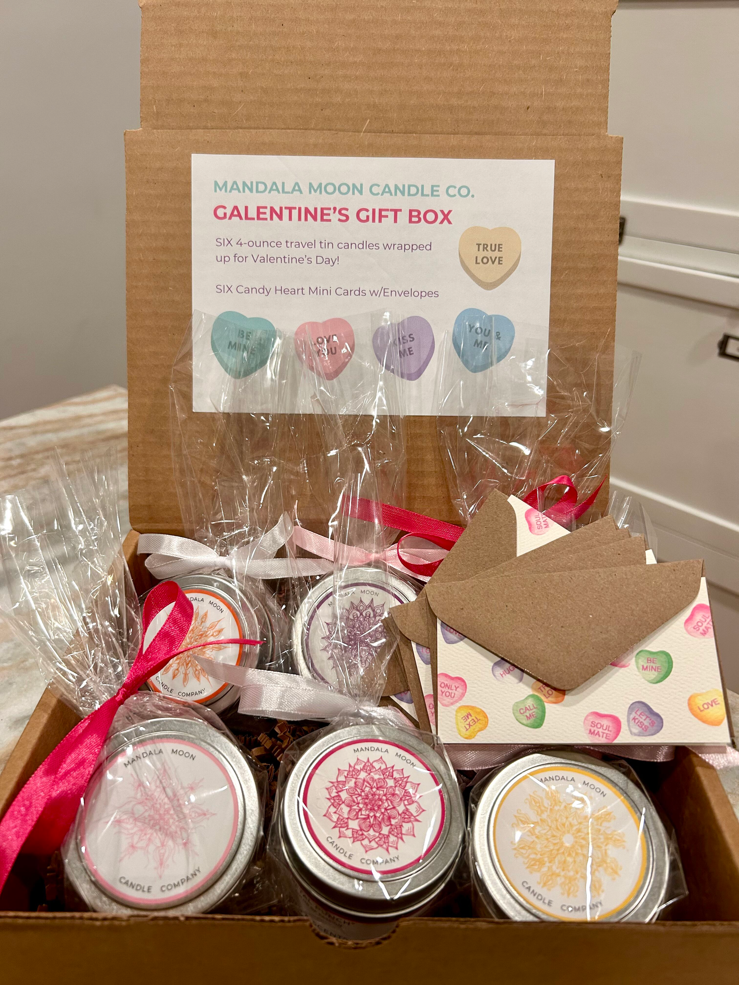 Galentine's Gift Box - Candles & Cards for Six!