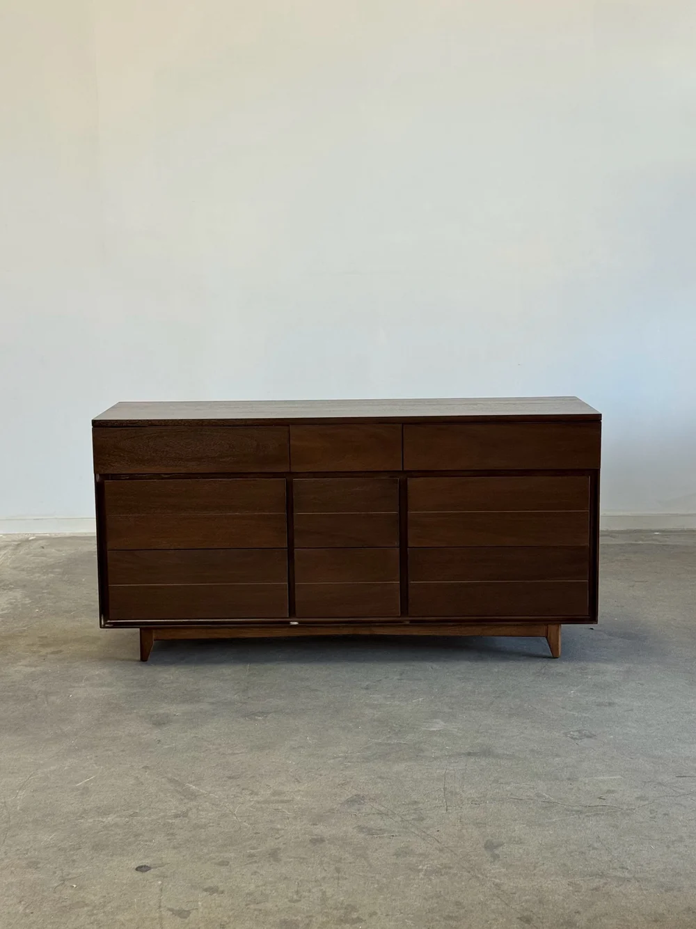 Dark Walnut Triple Dresser  VINTAGE ON POINT