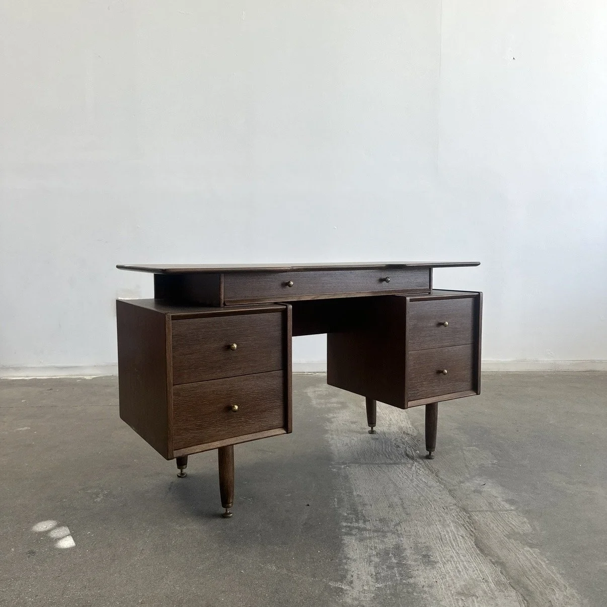 Mid-Century Modern Executive Desk – Walnut