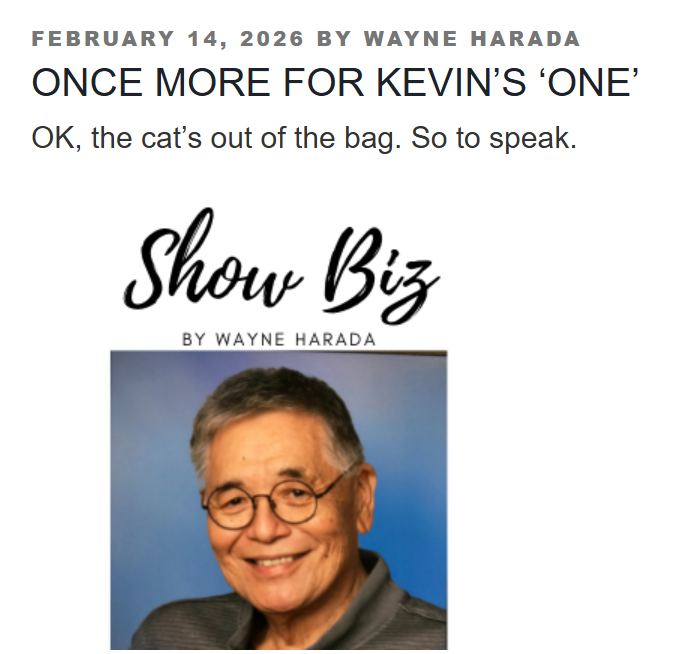 Wayne Harada reviews Kevin I.’s “One In Love”