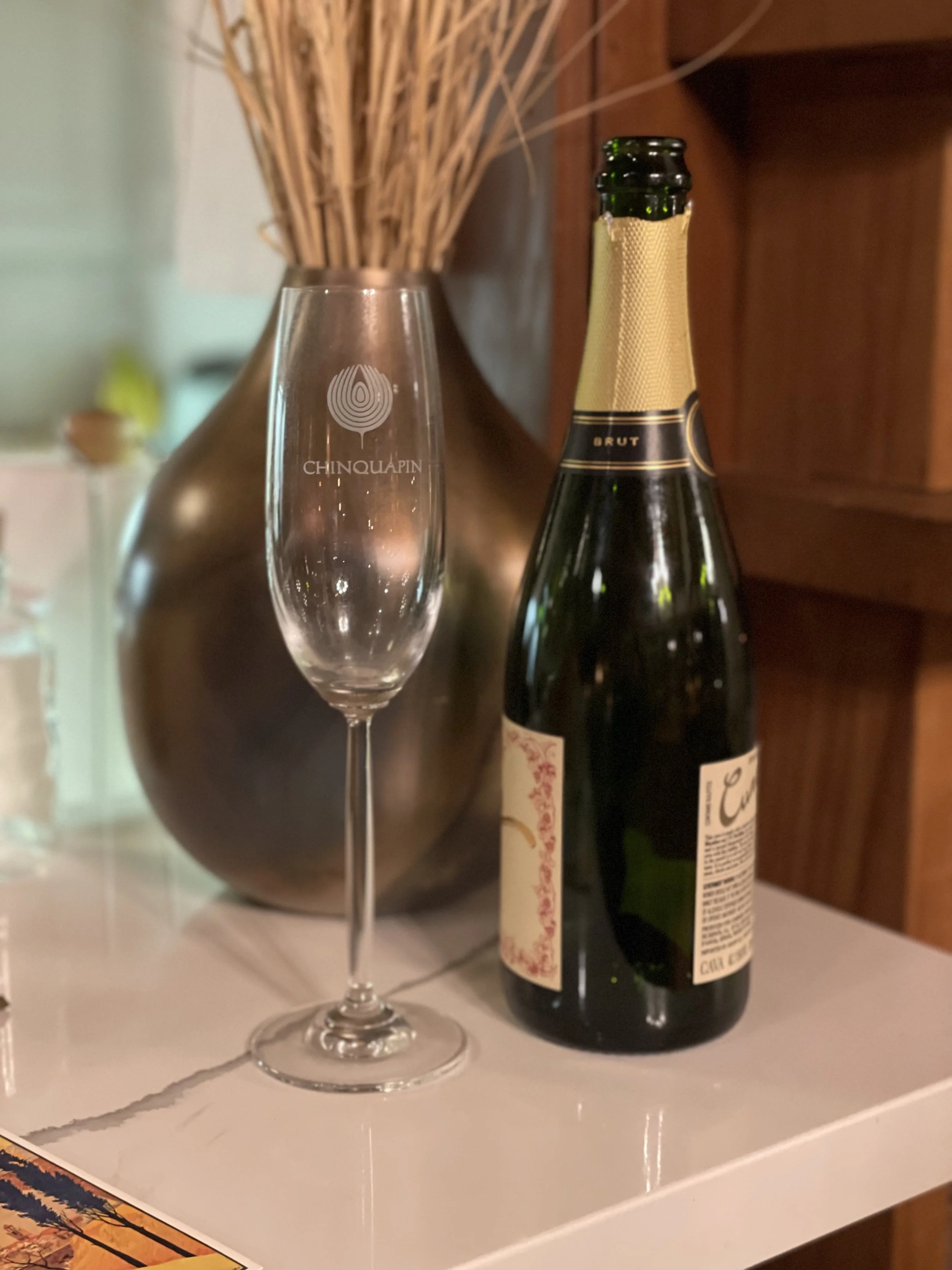 crystal champagne glass