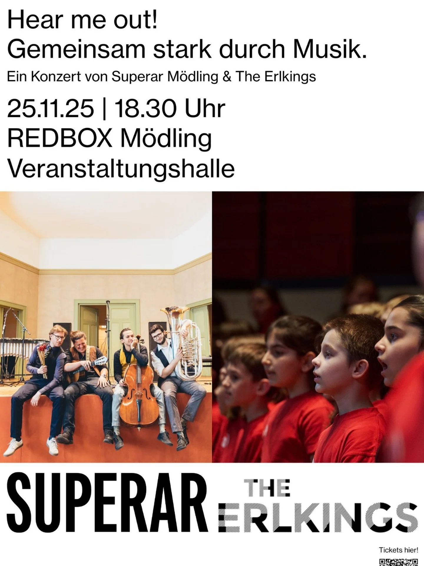 Morgen spielen wir ein wundersch&ouml;nes Konzert in M&ouml;dling mit dem einzigartigen inklusiv Superar Chor um 18:30h! Es wird einfach wundersch&ouml;n!!!
