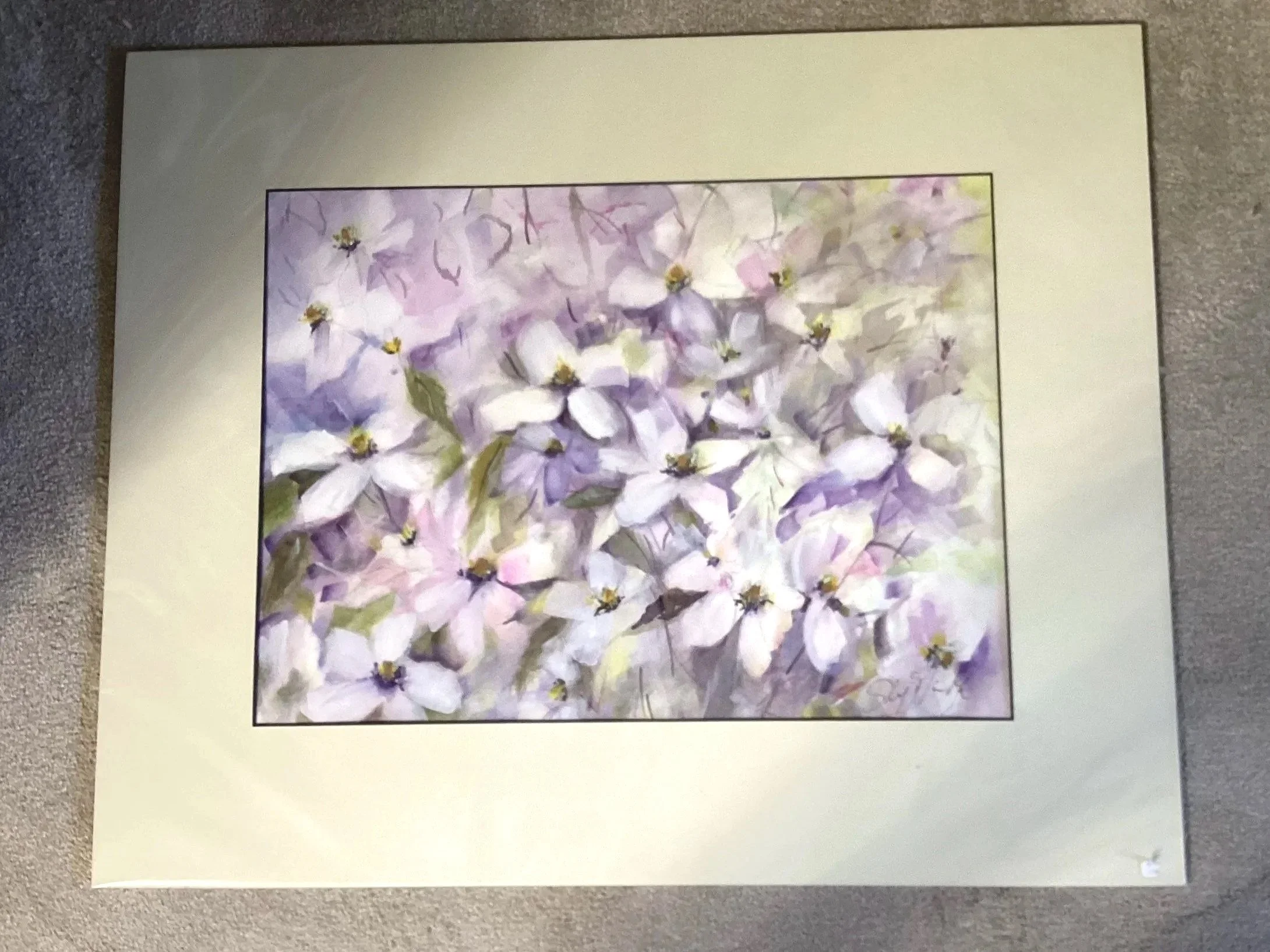 Clematis Montana - Unframed + Mount - 64  x 52 cm - £180