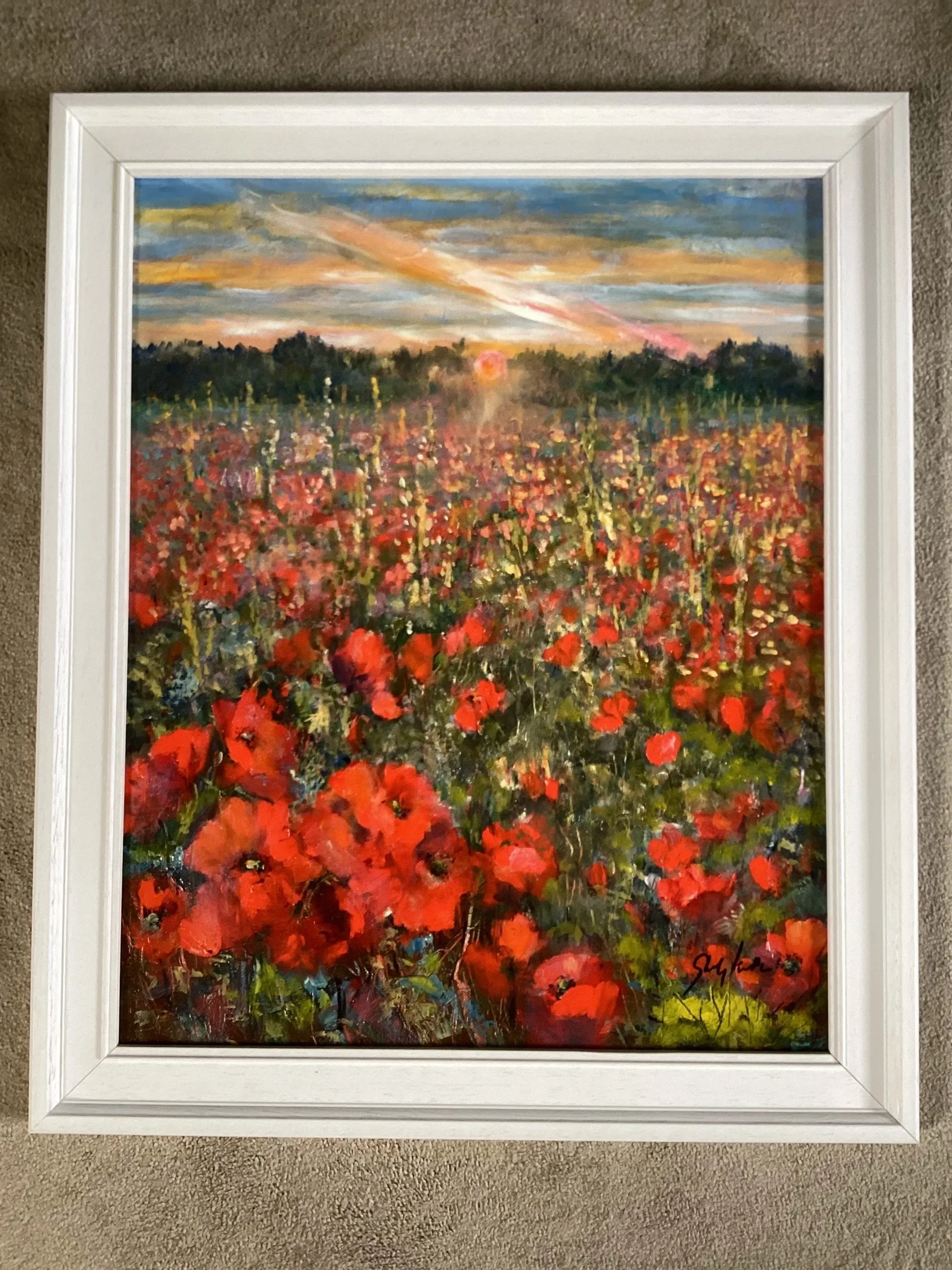 Poppies In Hitchin - Framed - 43 x 52 cms - £240
