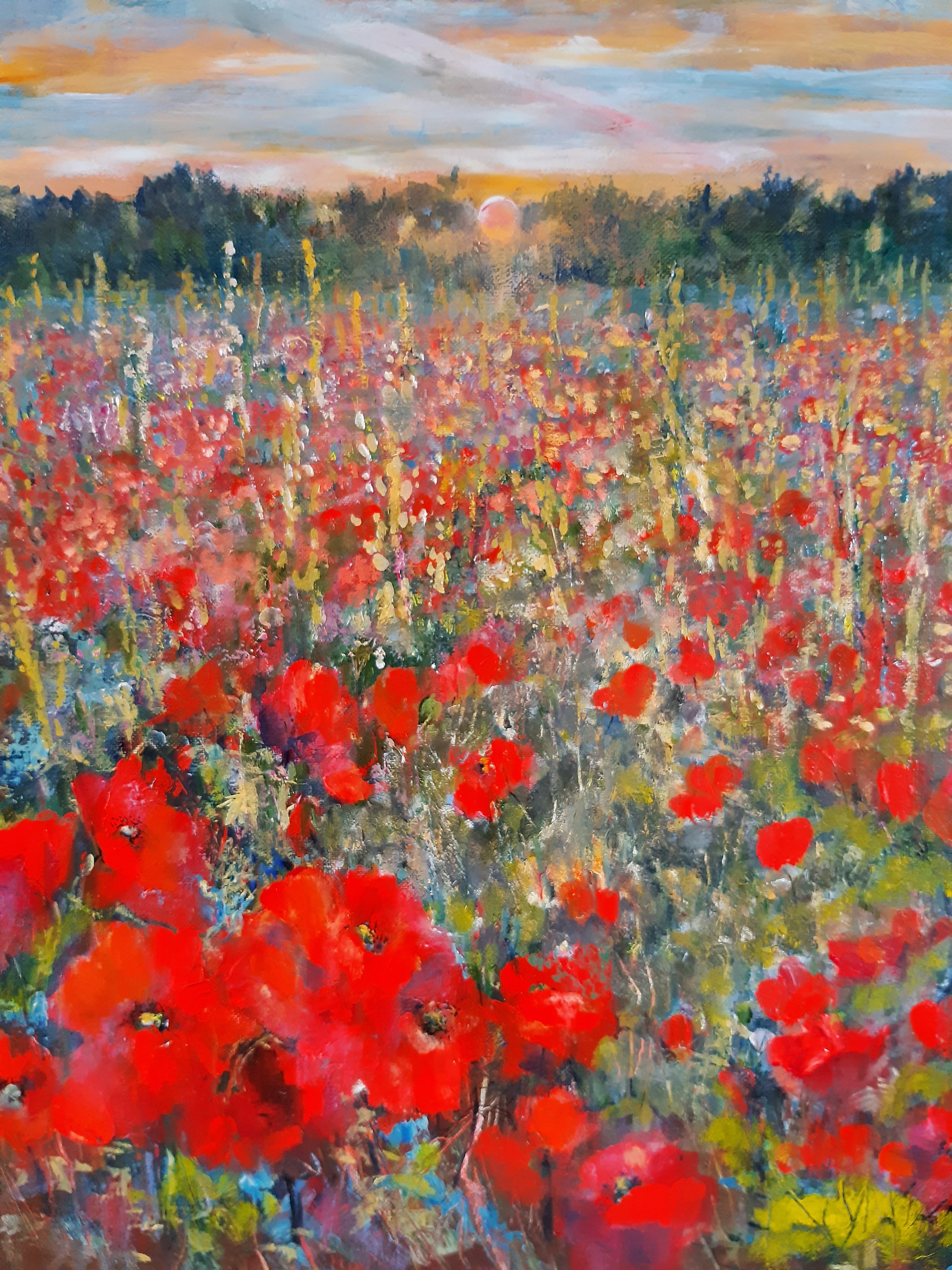 Poppies In Hitchin - Framed - 43 x 52 cms - £240
