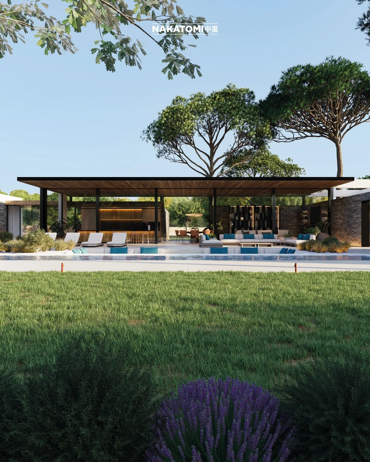 Villa Can Arab&iacute;, una vivienda definida por la horizontalidad.

El proyecto se organiza como una l&iacute;nea horizontal continua, compuesta por un conjunto de vol&uacute;menes bajos: piezas opacas que garantizan privacidad, grandes pa&ntilde;