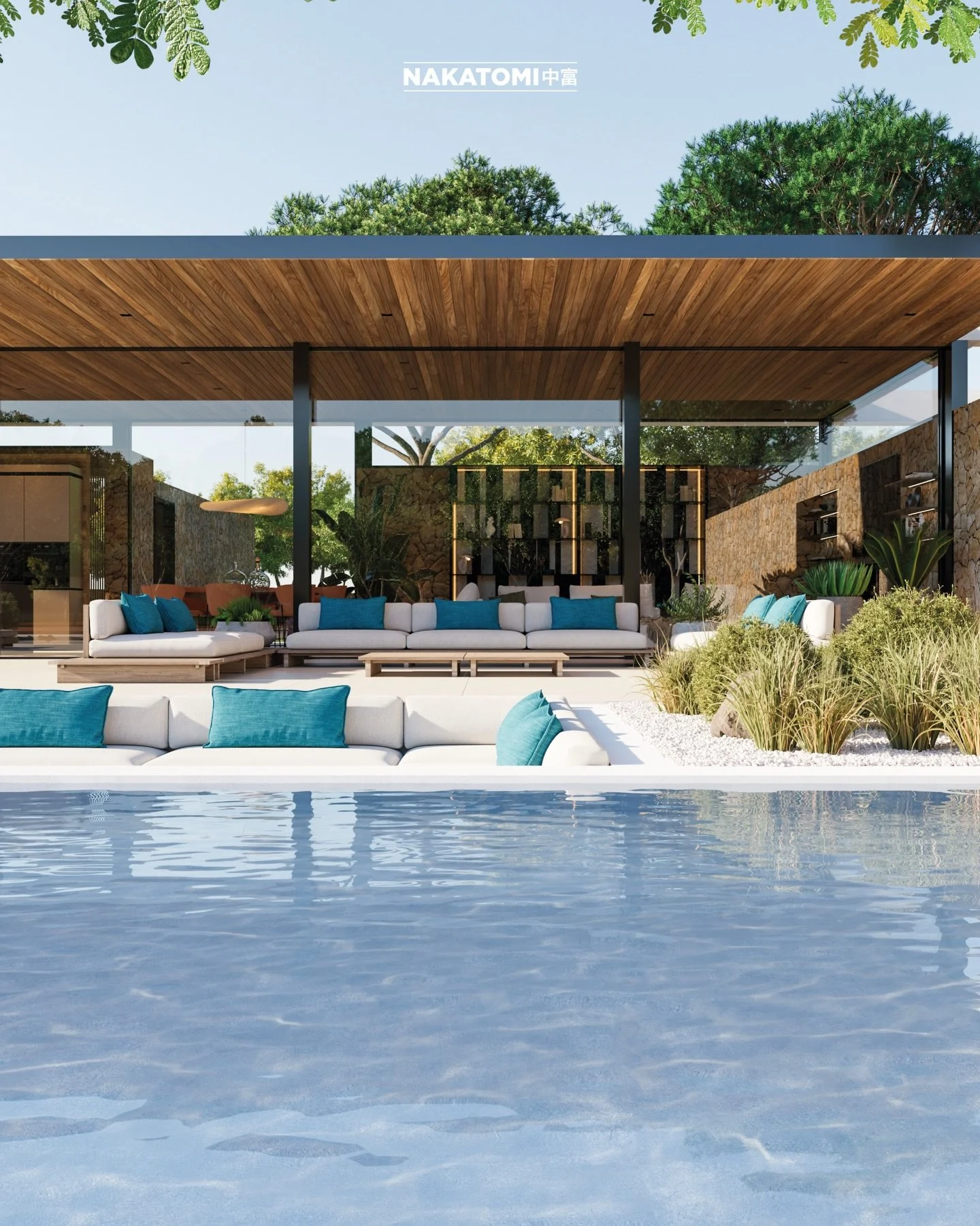 Villa Can Arab&iacute;, una vivienda definida por la horizontalidad.

El proyecto se organiza como una l&iacute;nea horizontal continua, compuesta por un conjunto de vol&uacute;menes bajos: piezas opacas que garantizan privacidad, grandes pa&ntilde;