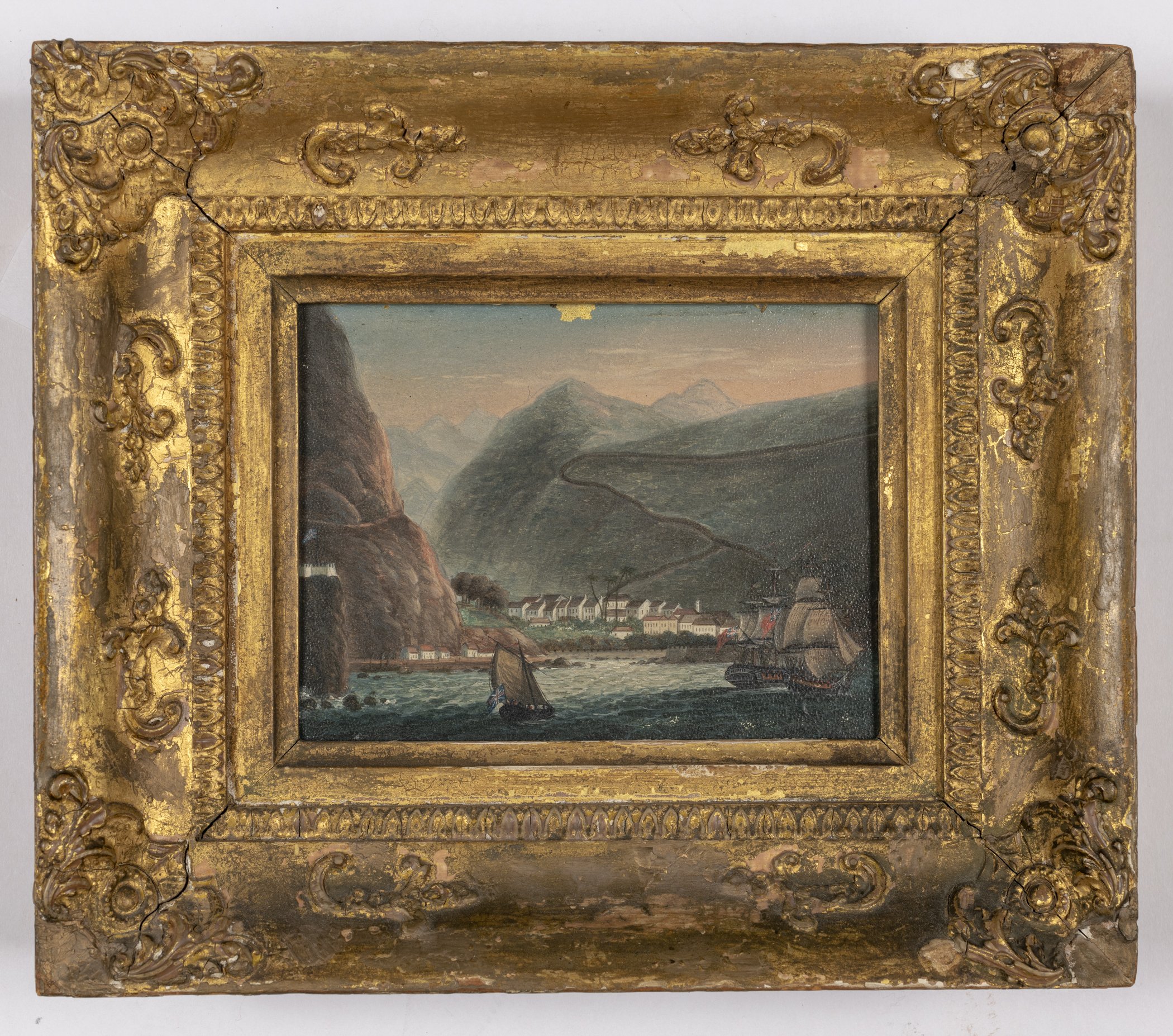 Jamestown, St. Helena, nineteenth-century, pigments on metal (Image courtesy of the Winterthur Museum)